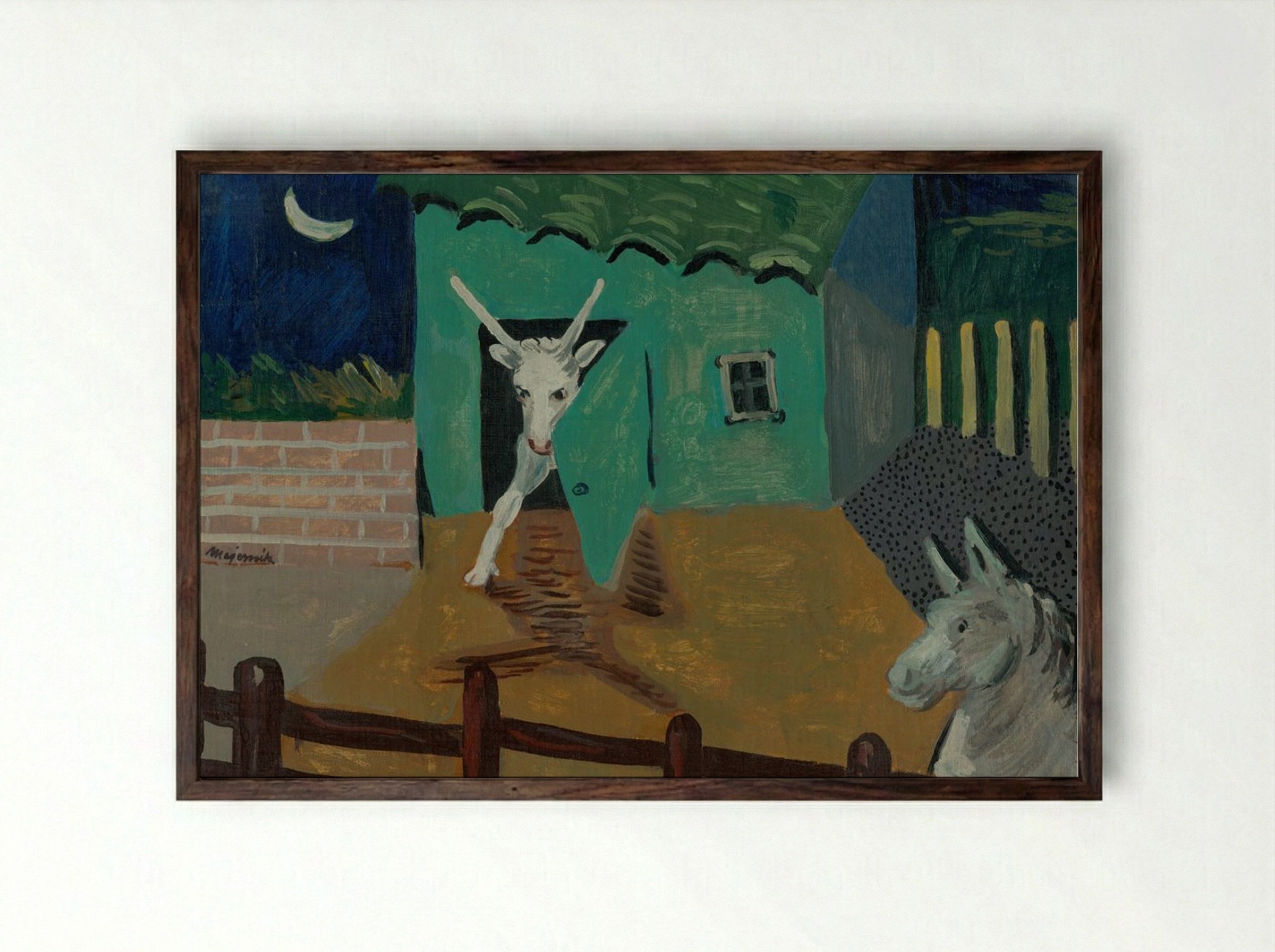 Yard - Cyprián Majerník - Framed Print Dark Wood