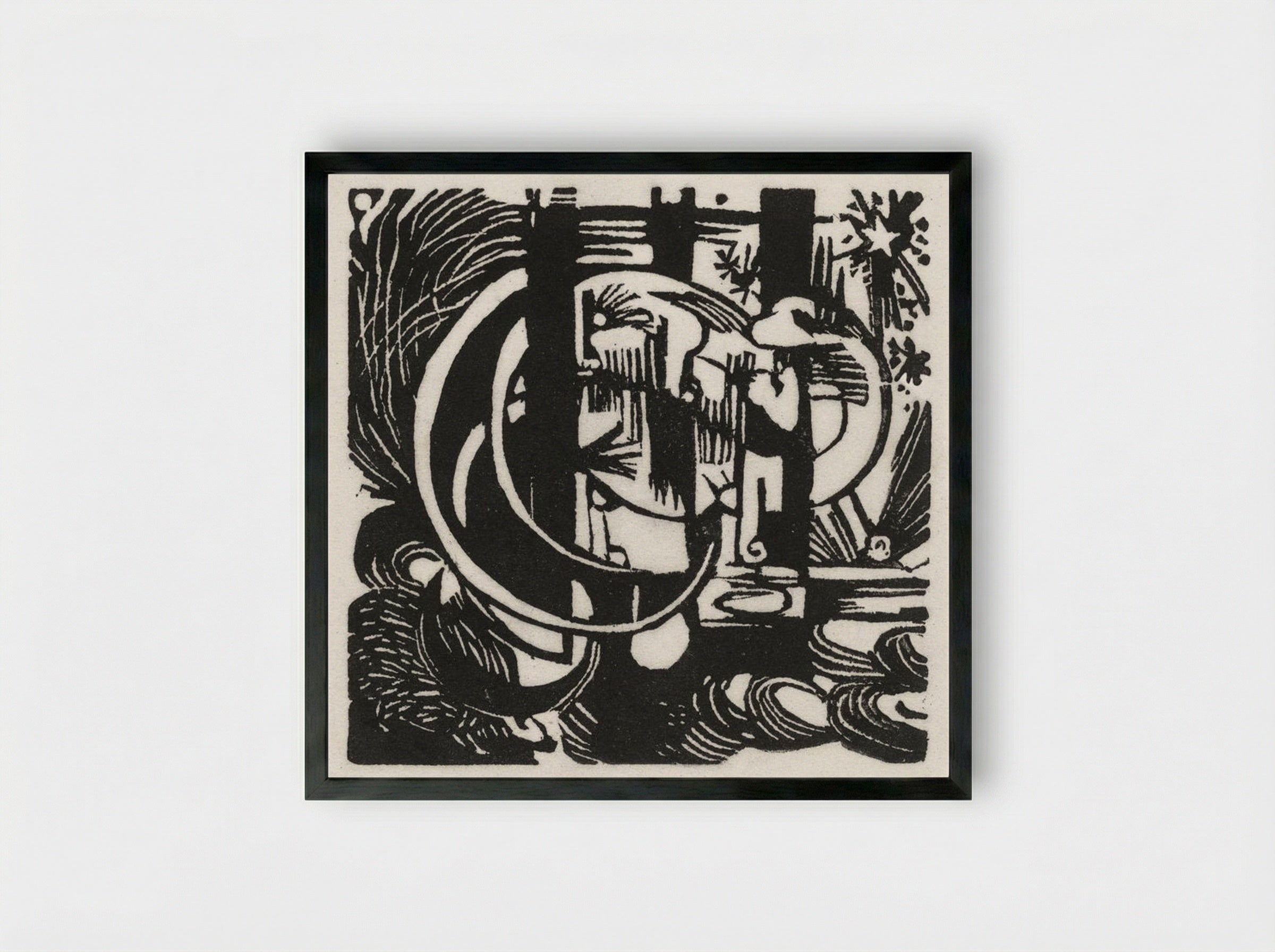 Lizards - Franz Marc - Framed Print Black