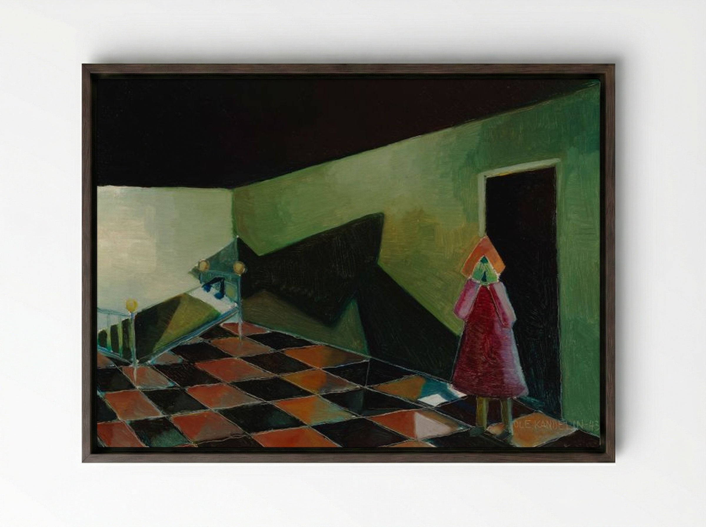 Orphan - Ole Kandelin - Framed Canvas Dark Wood