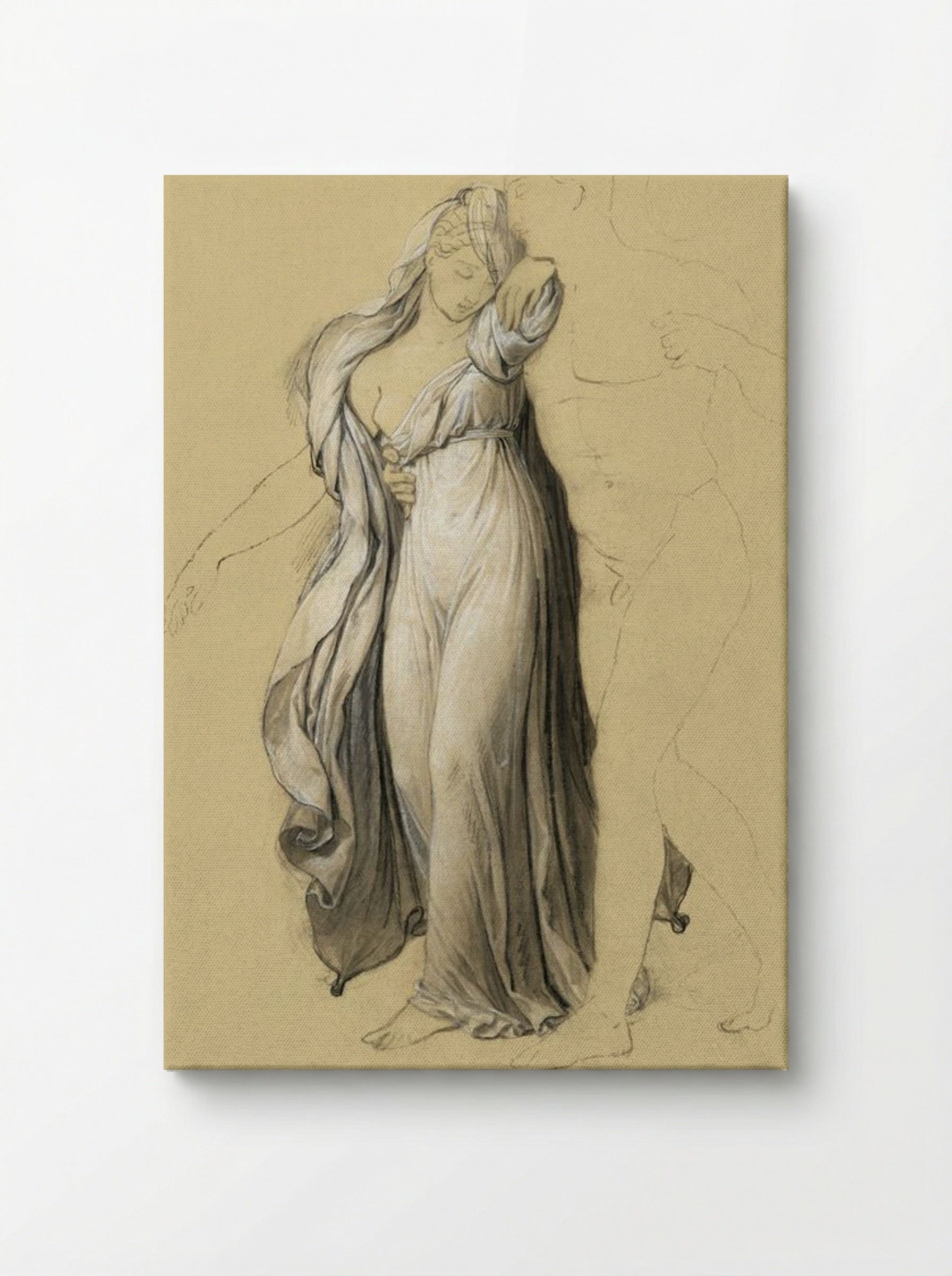 Drapery Study for Castor and Pollux Freeing Helen - Joseph-Ferdinand Lancrenon - Canvas