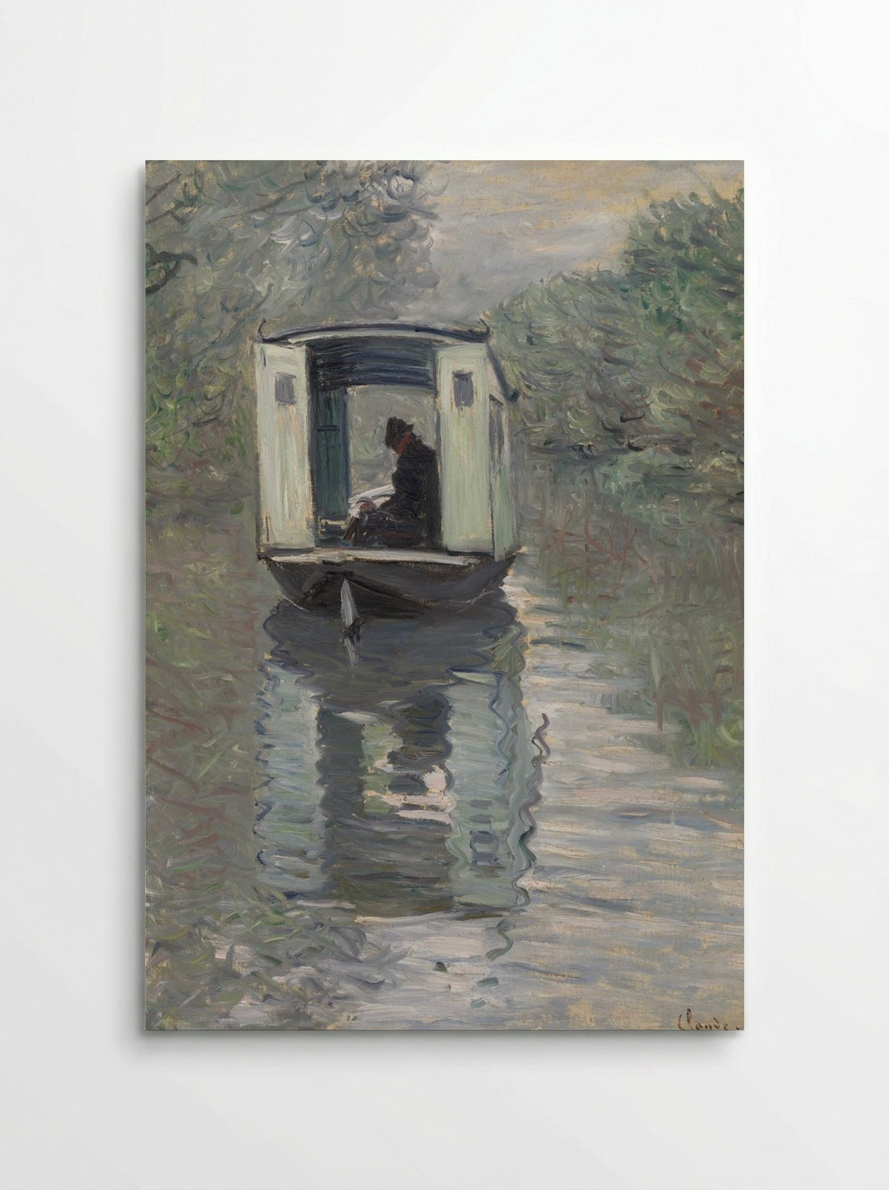 The Studio Boat (Le Bateau-atelier) - Claude Monet - Poster
