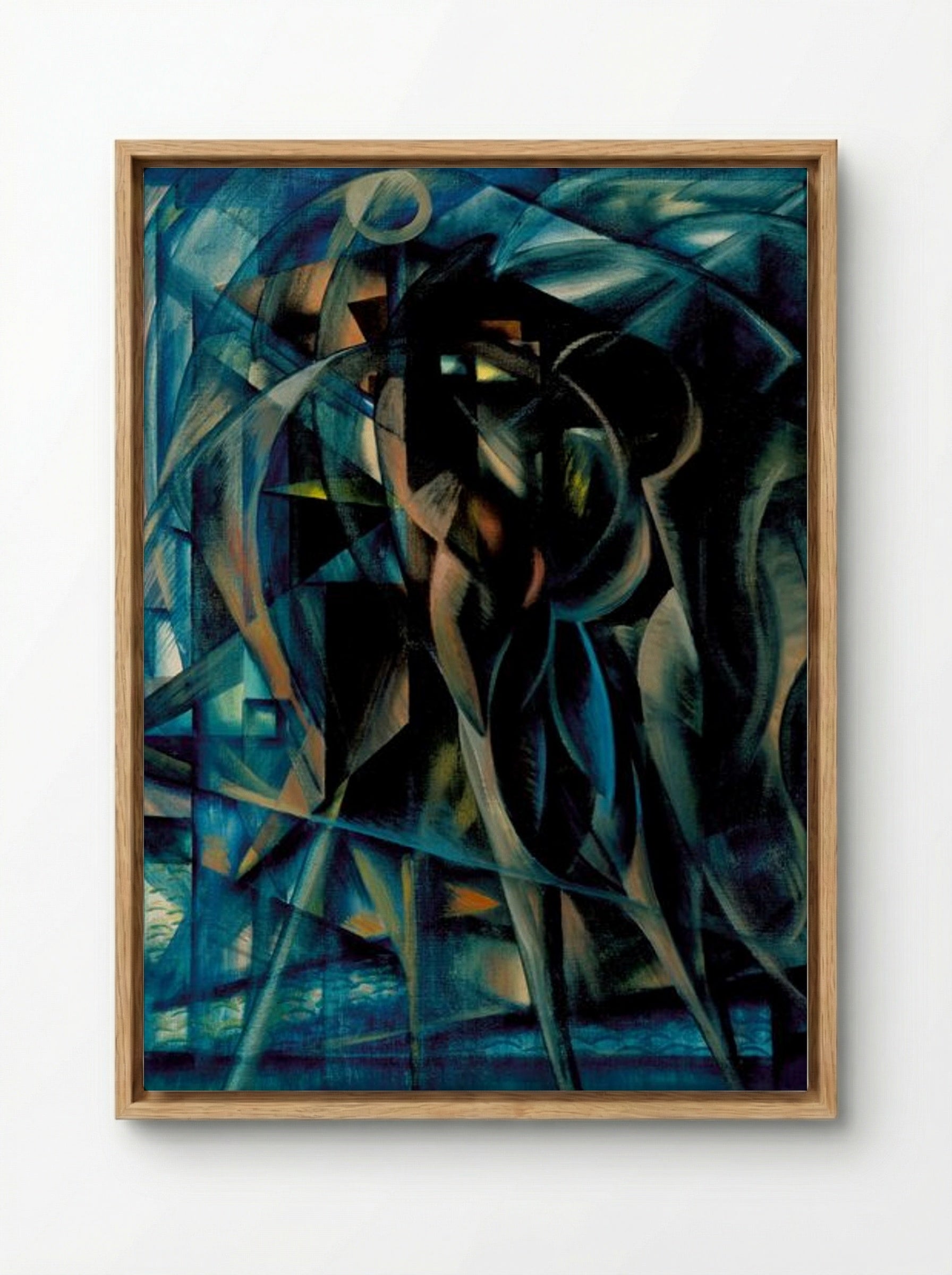 Figures in Blue - Benjamin F. Berlin - Framed Canvas Wood