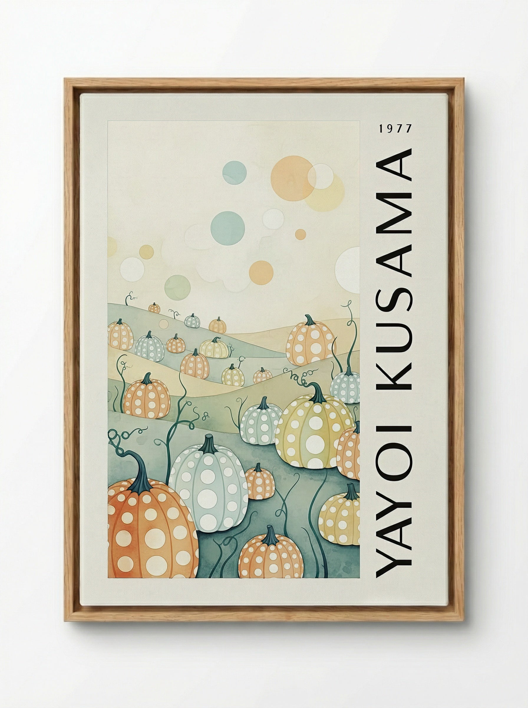 Pumpkins - Yayoi Kusama - Framed Canvas Wood