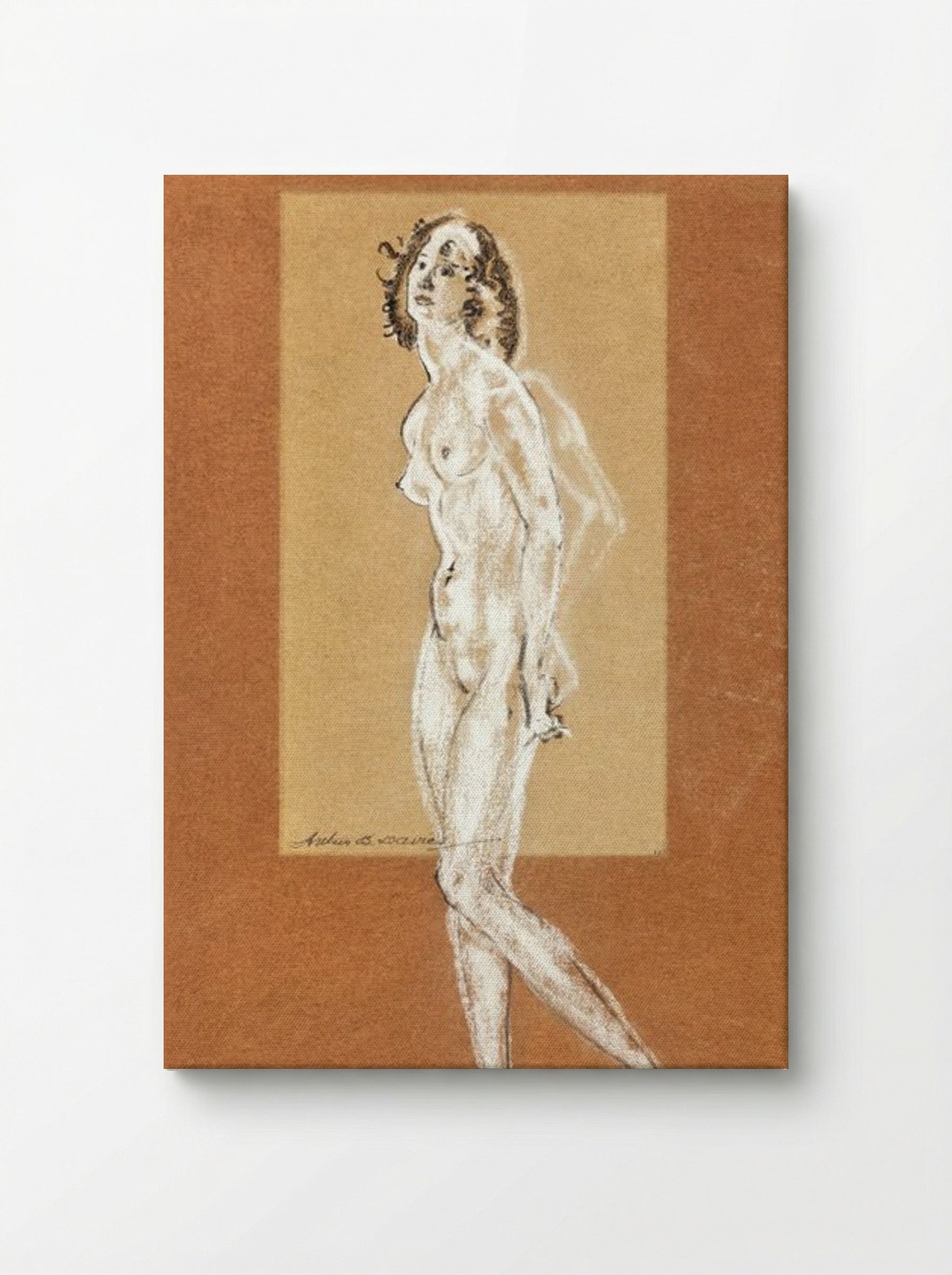 Standing Female Nude - Arthur B. Davies - Canvas