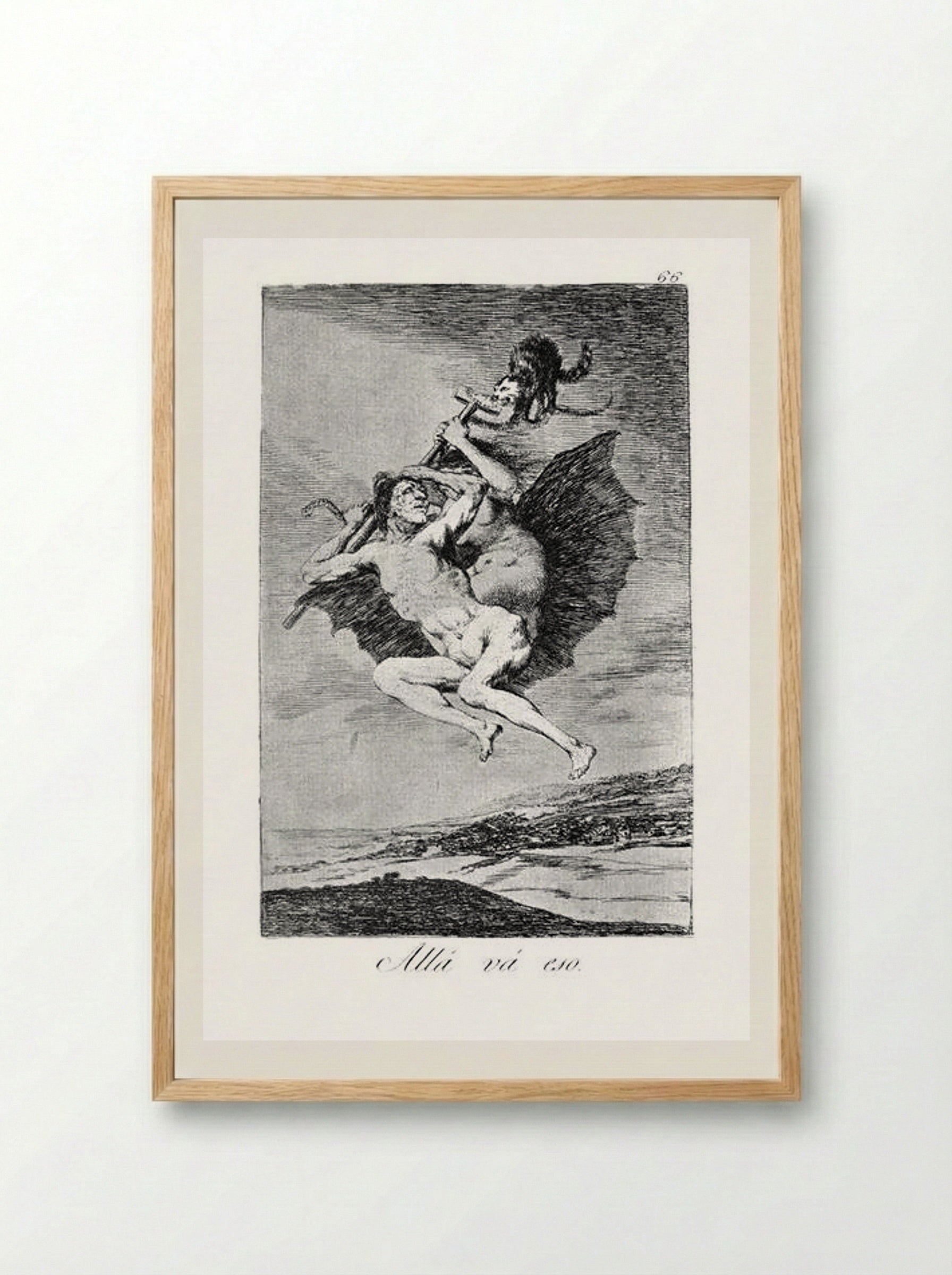 There it goes - Francisco Goya - Framed Print Wood