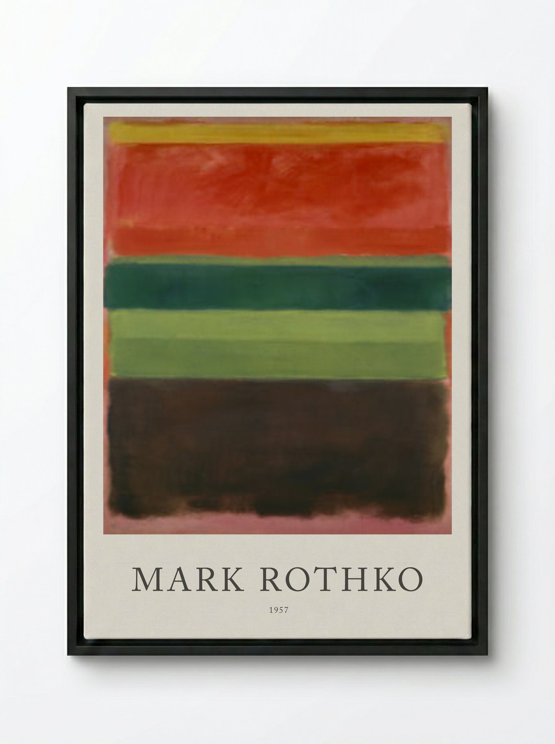 Untitled (Multiform Painting, 1957) - Mark Rothko - Framed Canvas Black