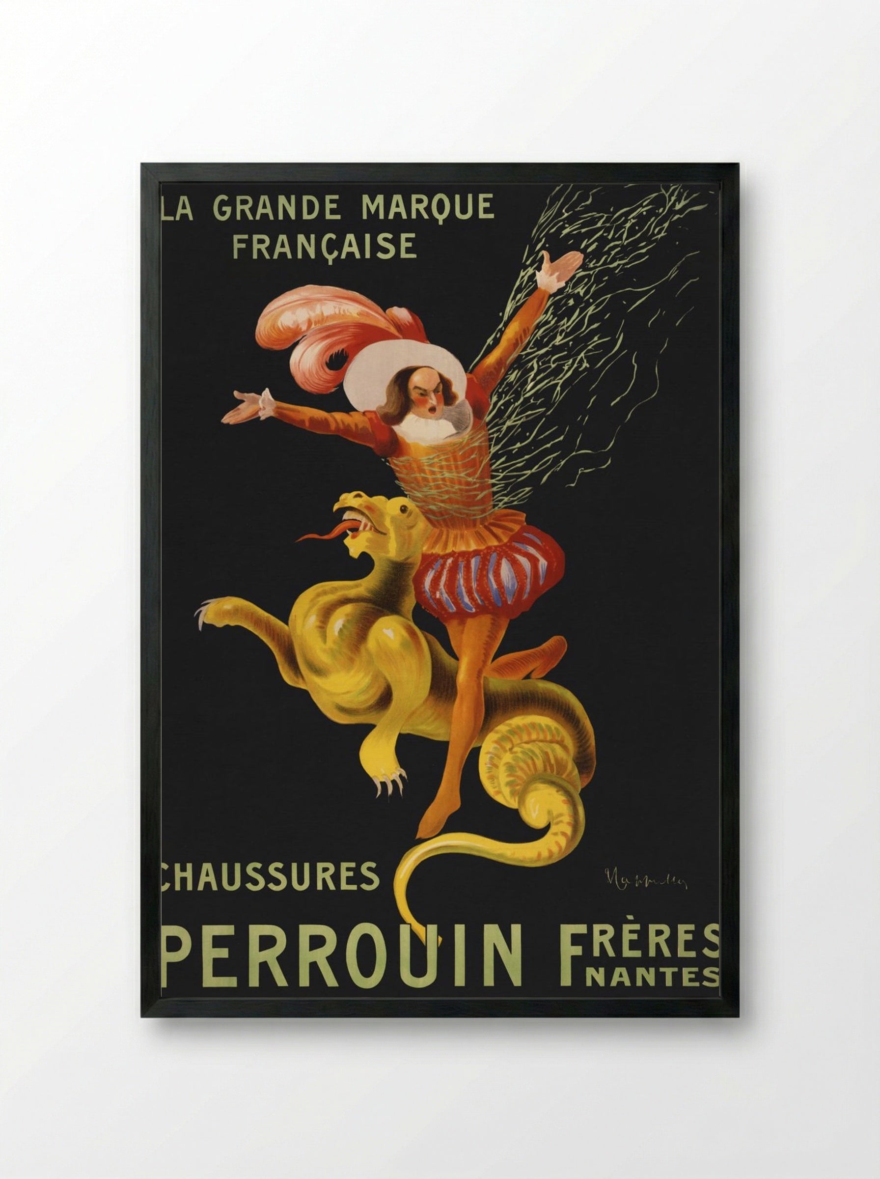Chaussures Perrouin Frères, Nantes - Leonetto Cappiello - Framed Print Black