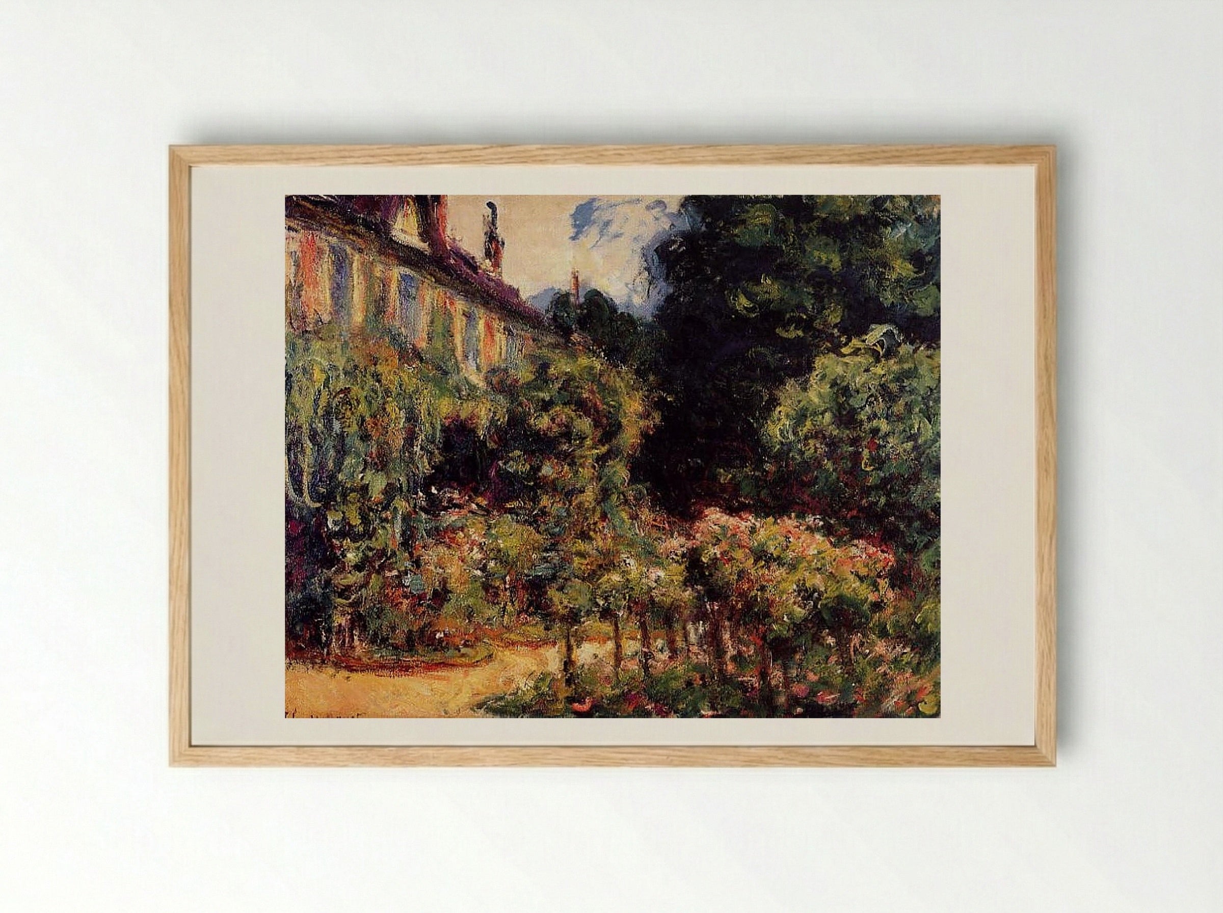 The Artist's House at Giverny - Claude Monet - Framed Print Wood