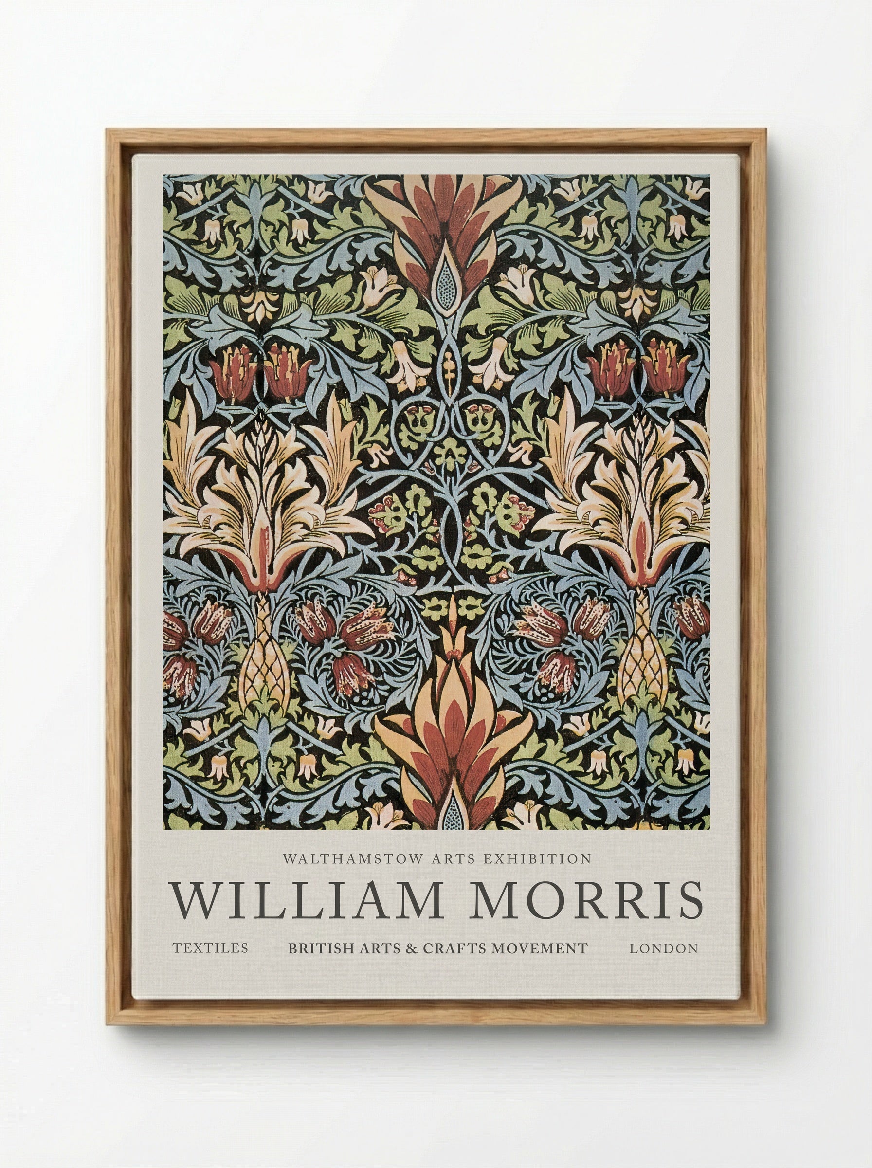 Snakeshead - William Morris - Framed Canvas Wood