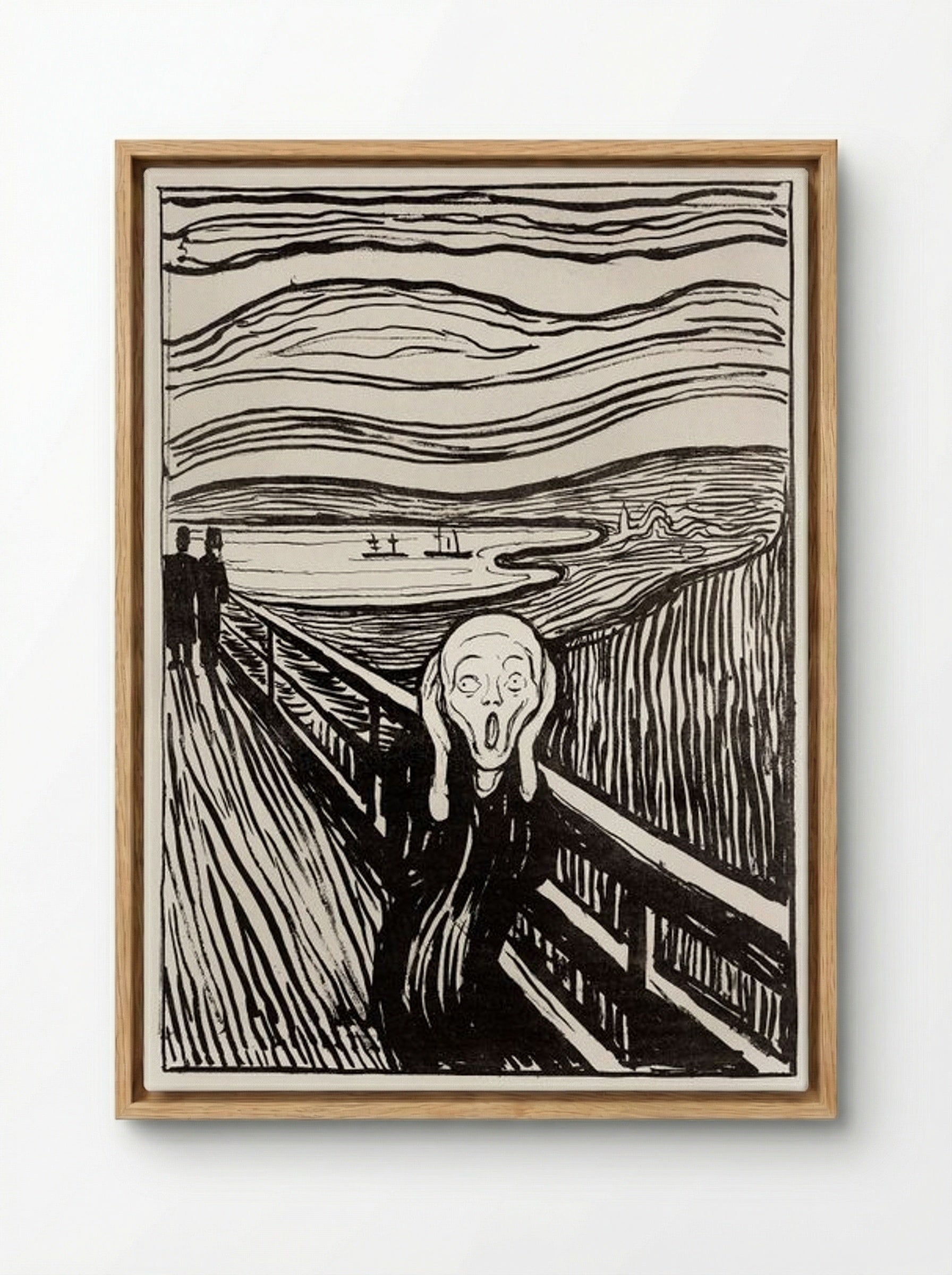 The Scream - Edvard Munch - Framed Canvas Wood