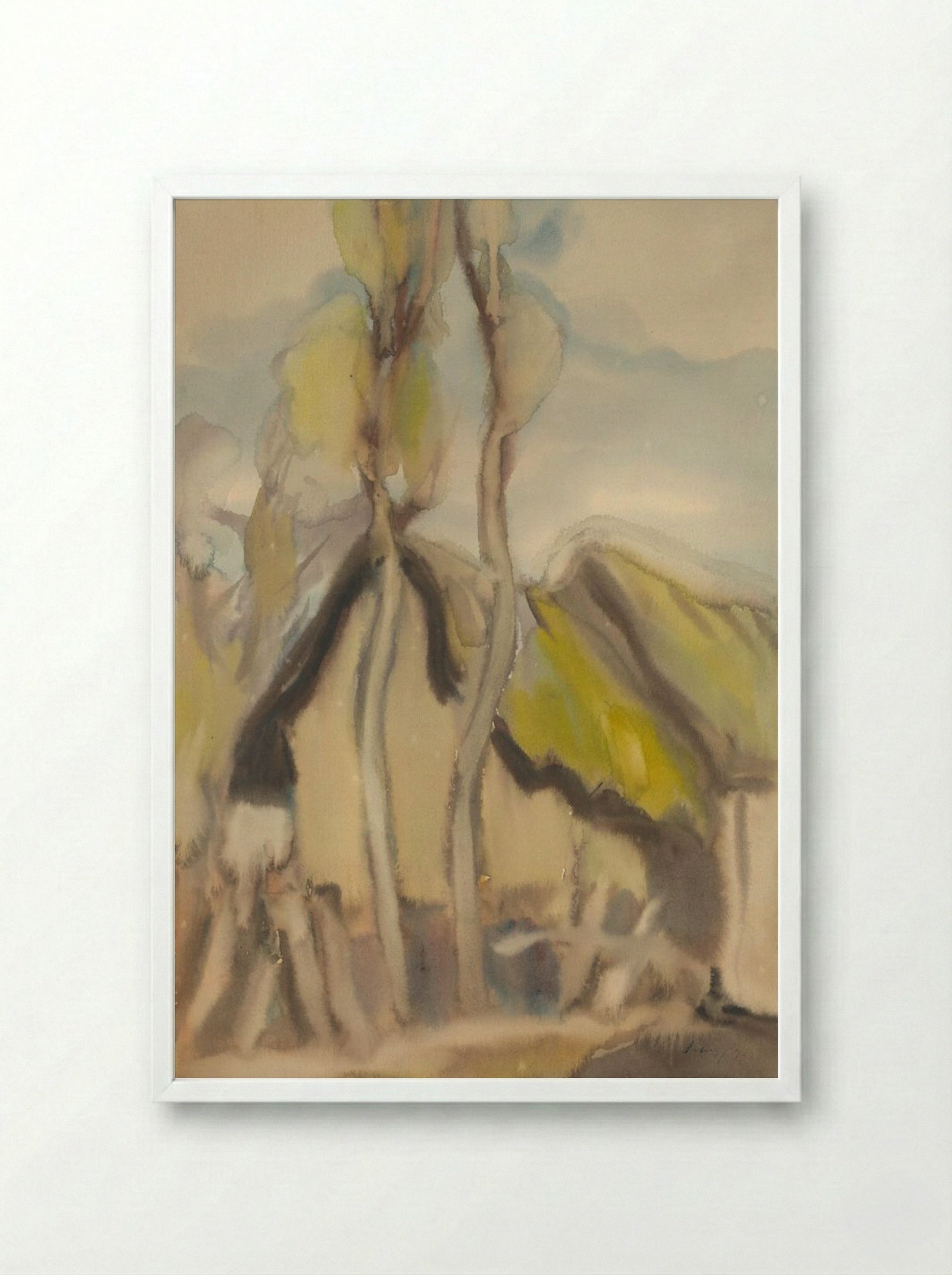 Cottage - Zolo Palugyay - Framed Print White