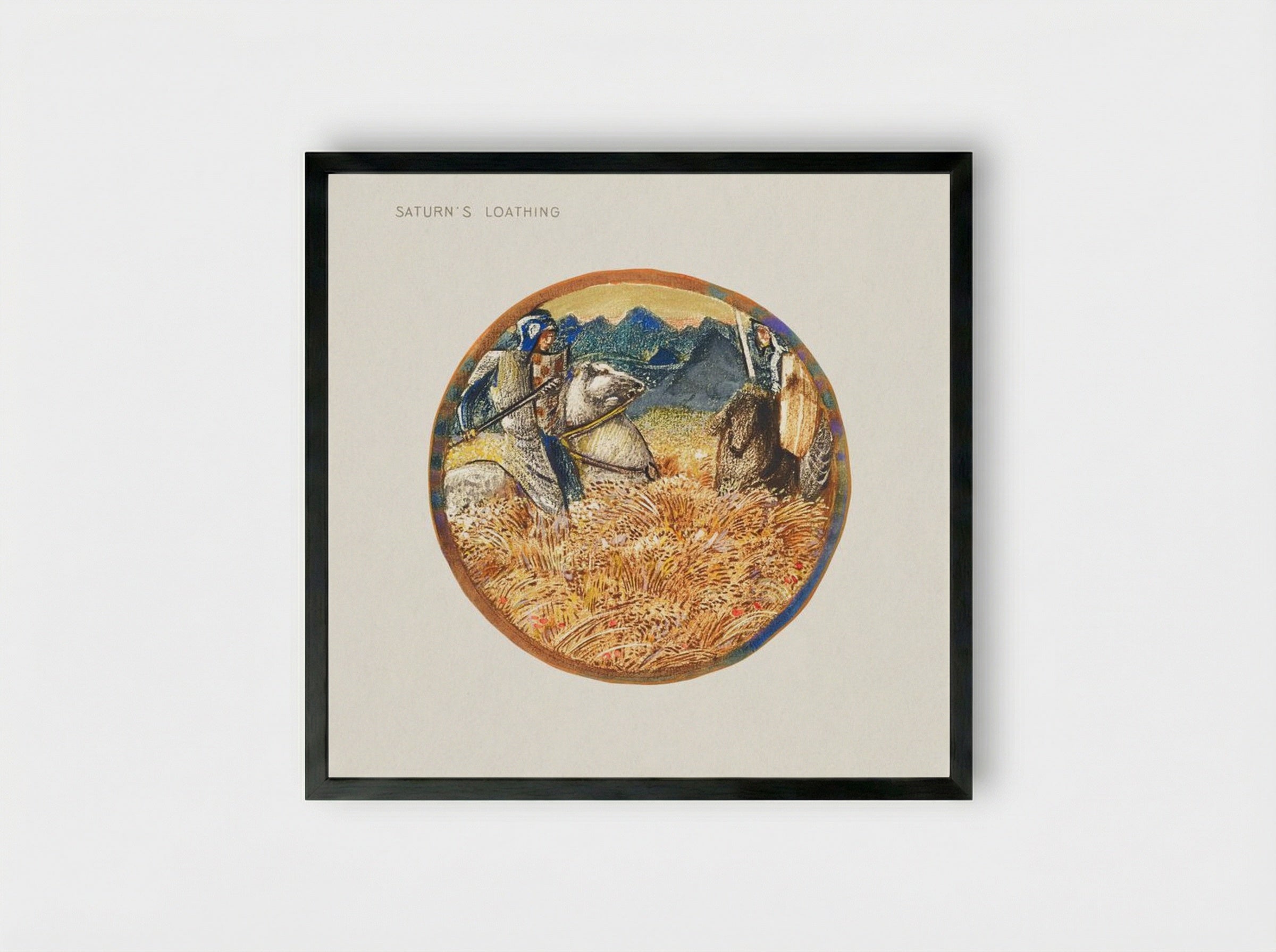 Saturn's Loathing, from The Flower Book - Edward Burne-Jones - Framed Print Black