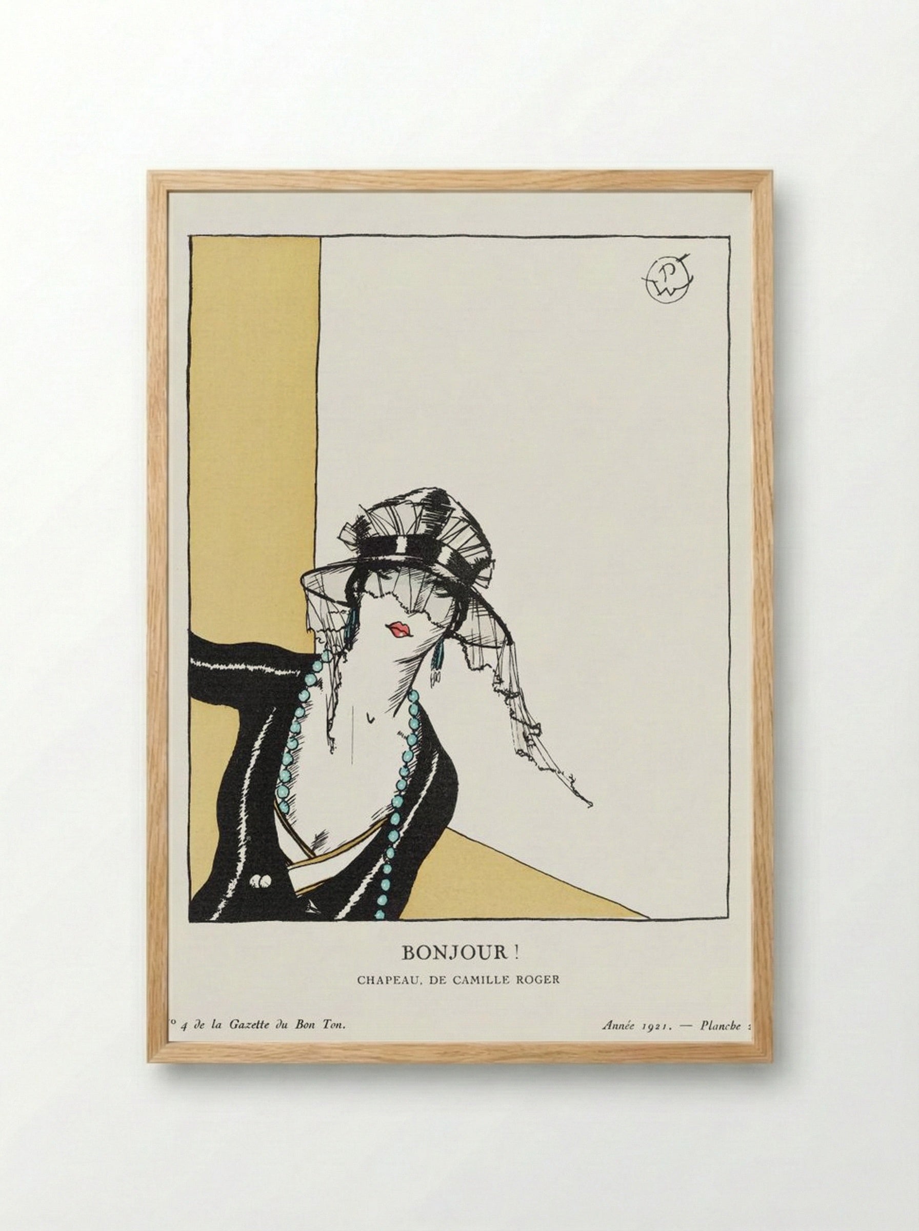 Bonjour! Chapeau de Camille Roger - Porter Woodruff - Framed Print Wood