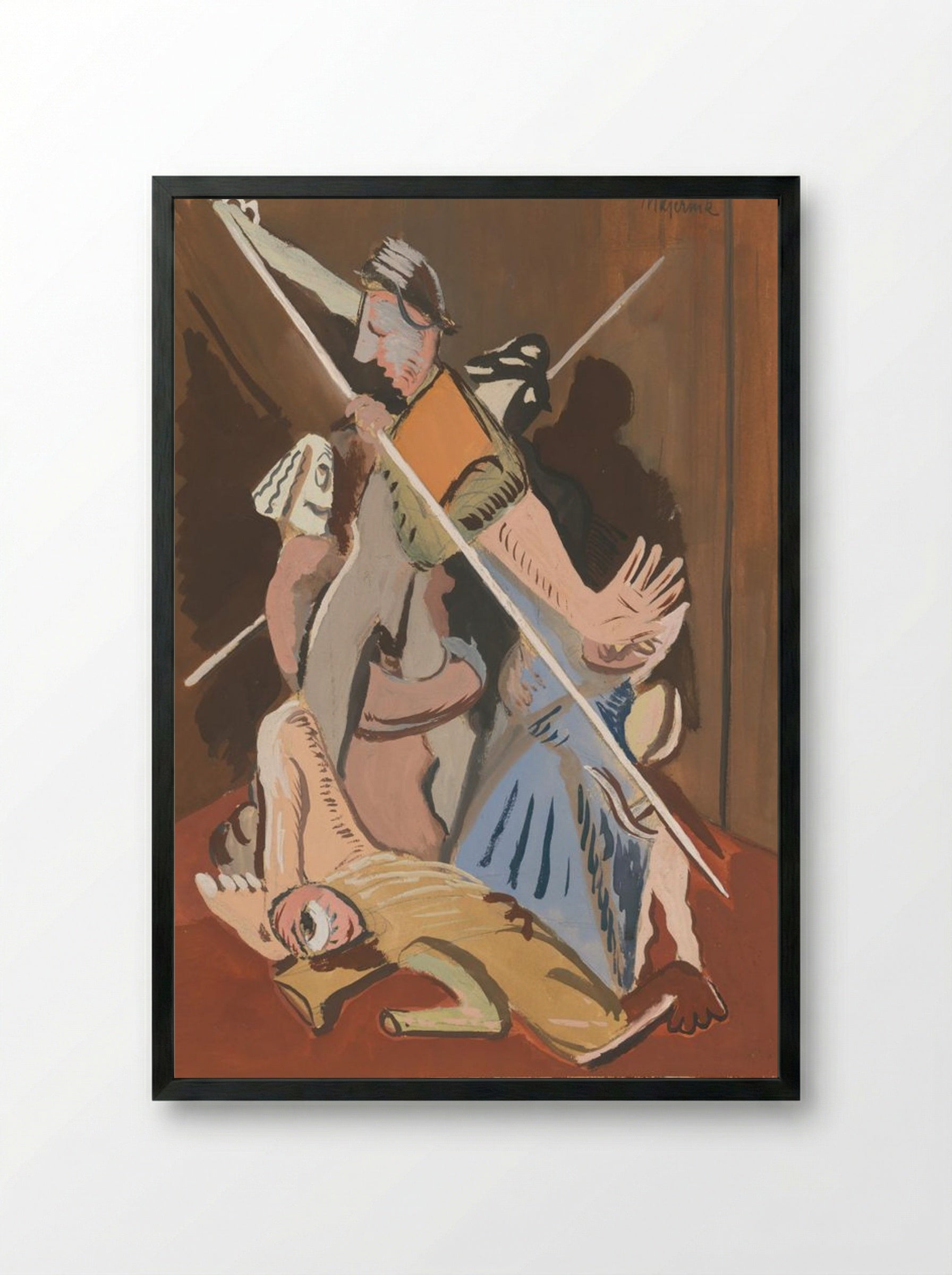 St Sebastian - Cyprián Majerník - Framed Print Black