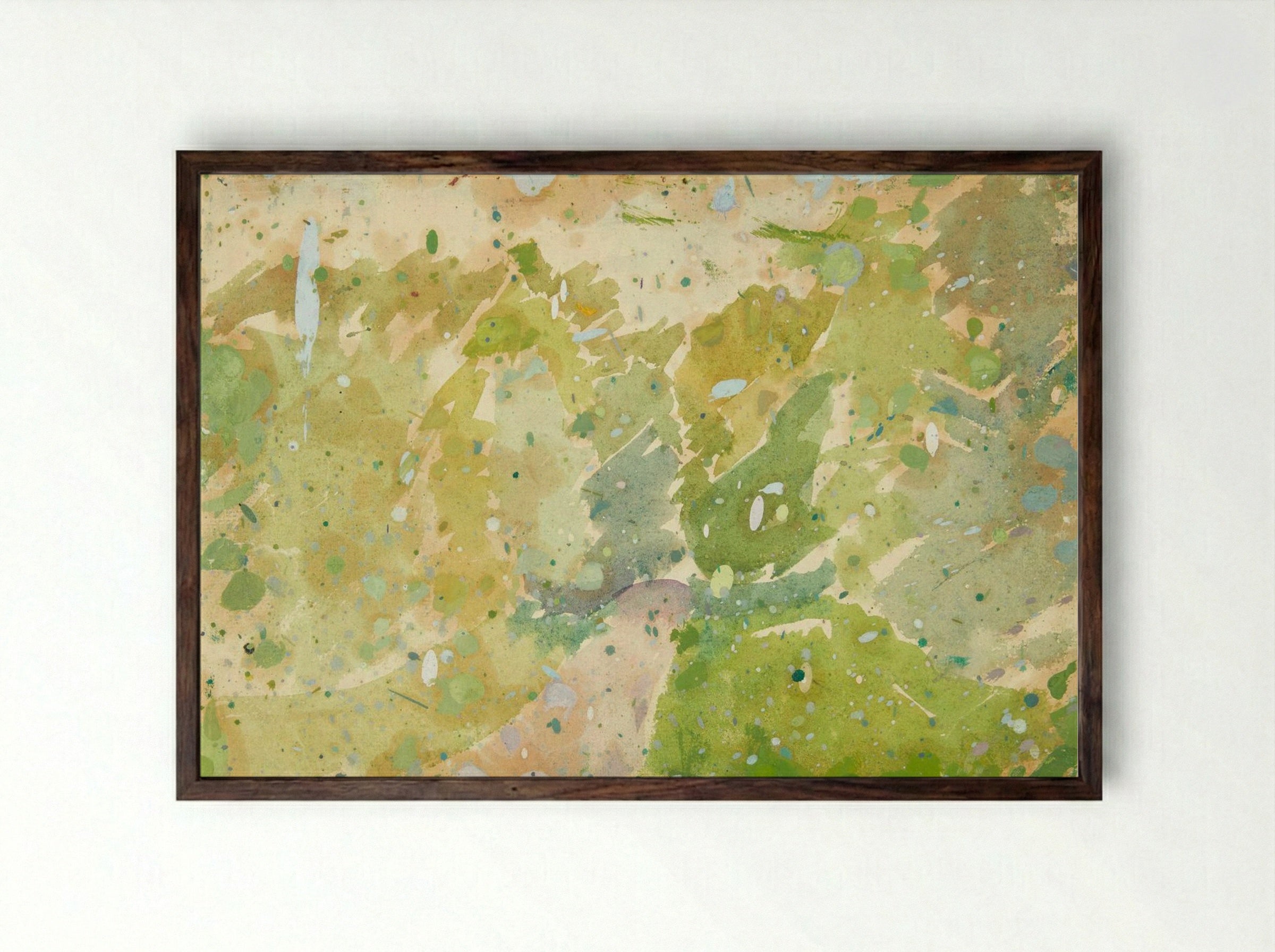 Colour Study for 'Road Through the Forest' - Edvard Weie - Framed Print Dark Wood