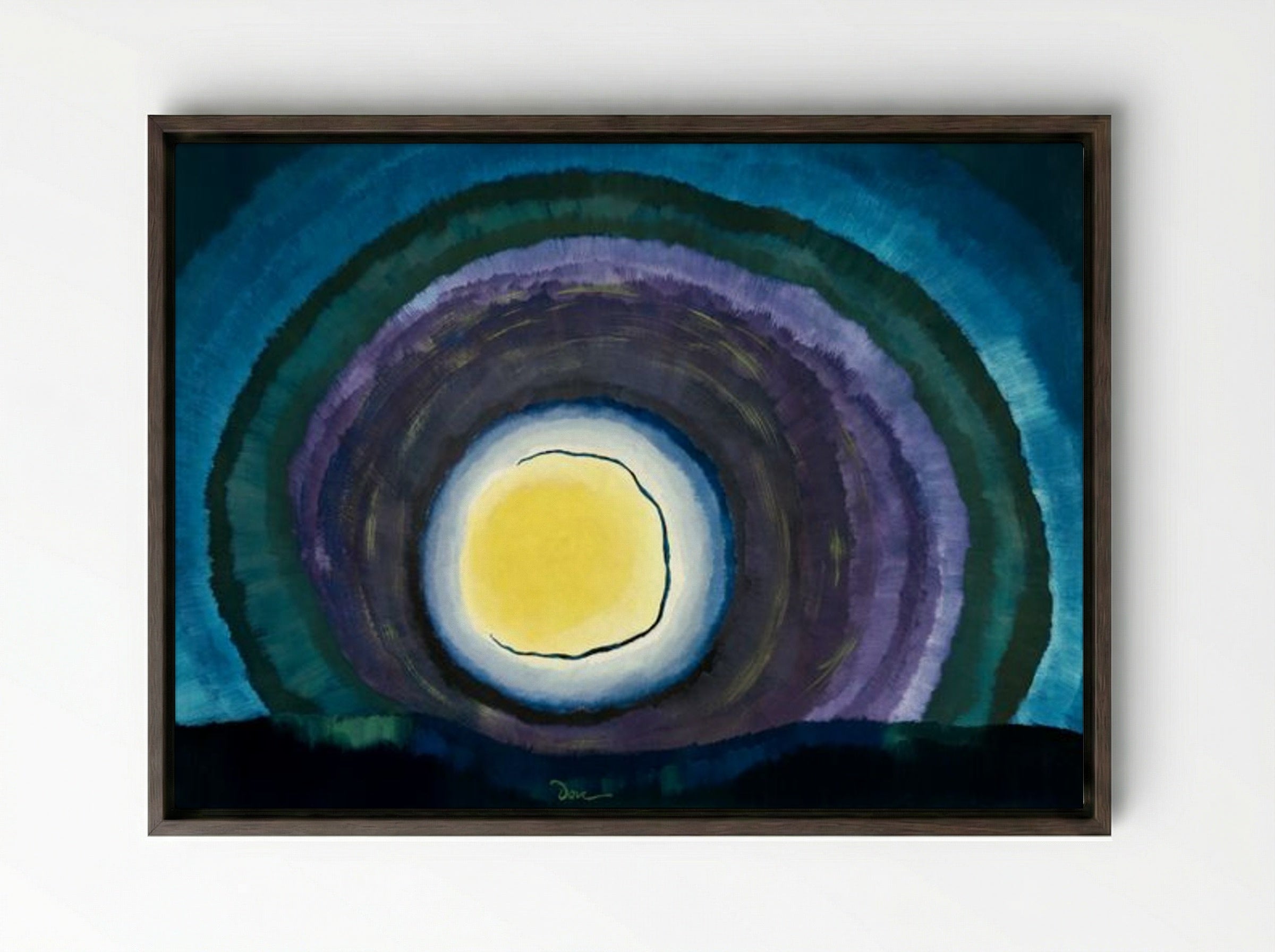 Sunrise III - Arthur Dove - Framed Canvas Dark Wood