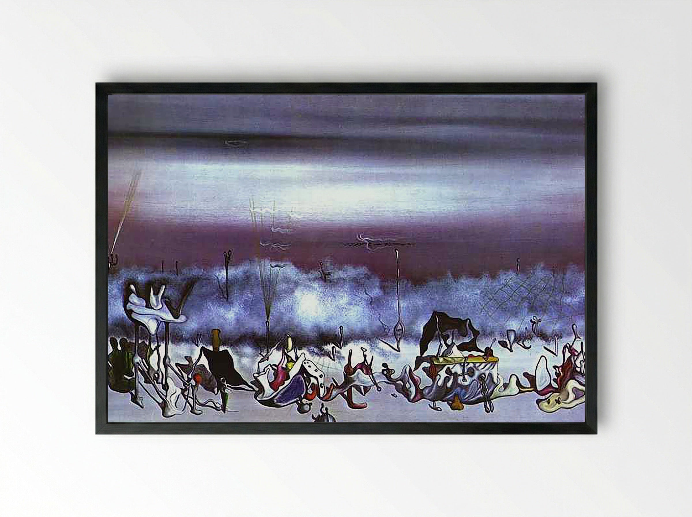 The Ribbon of Extremes - Yves Tanguy - Framed Print Black
