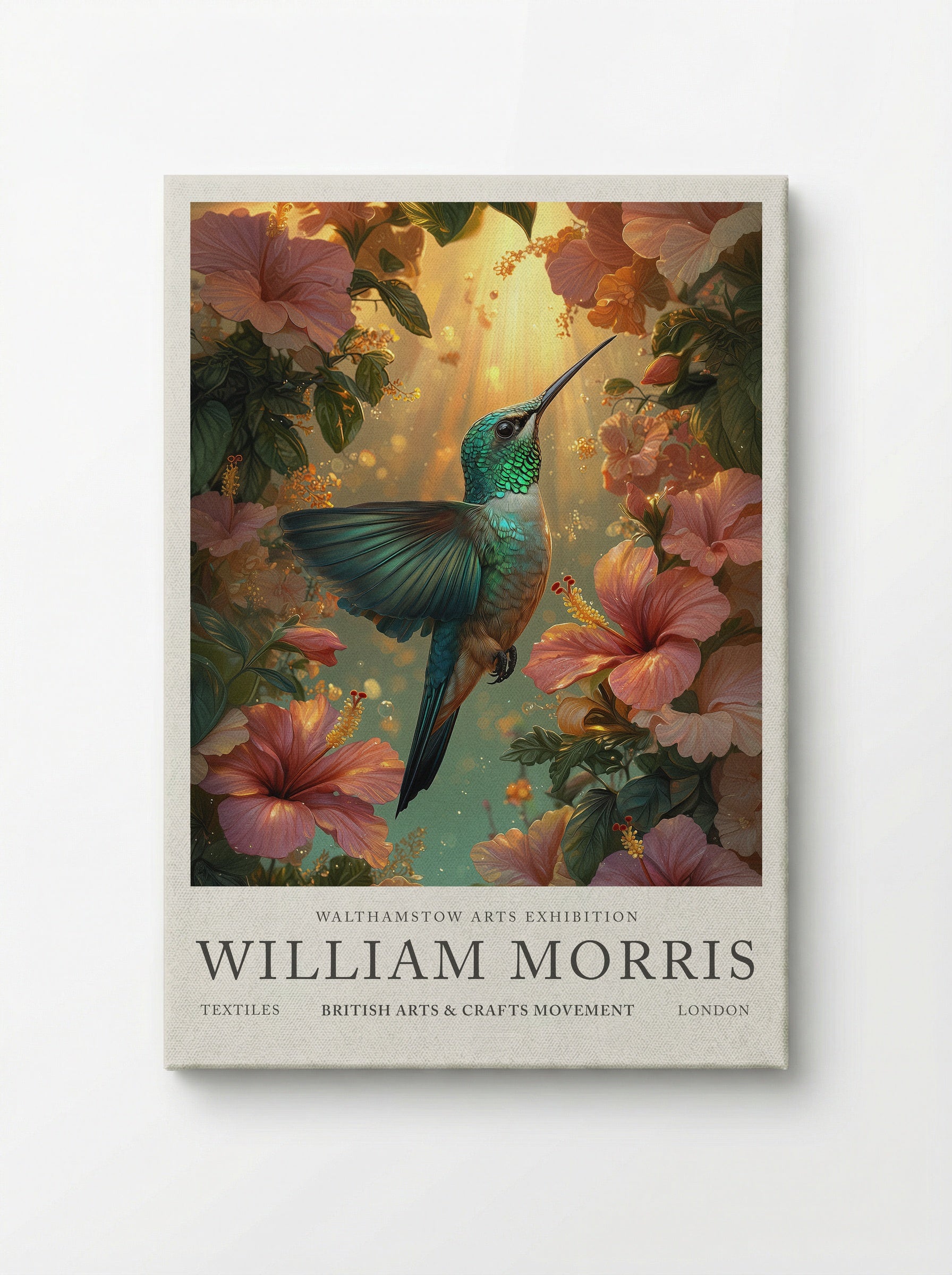 Hummingbird Halo - William Morris - Canvas