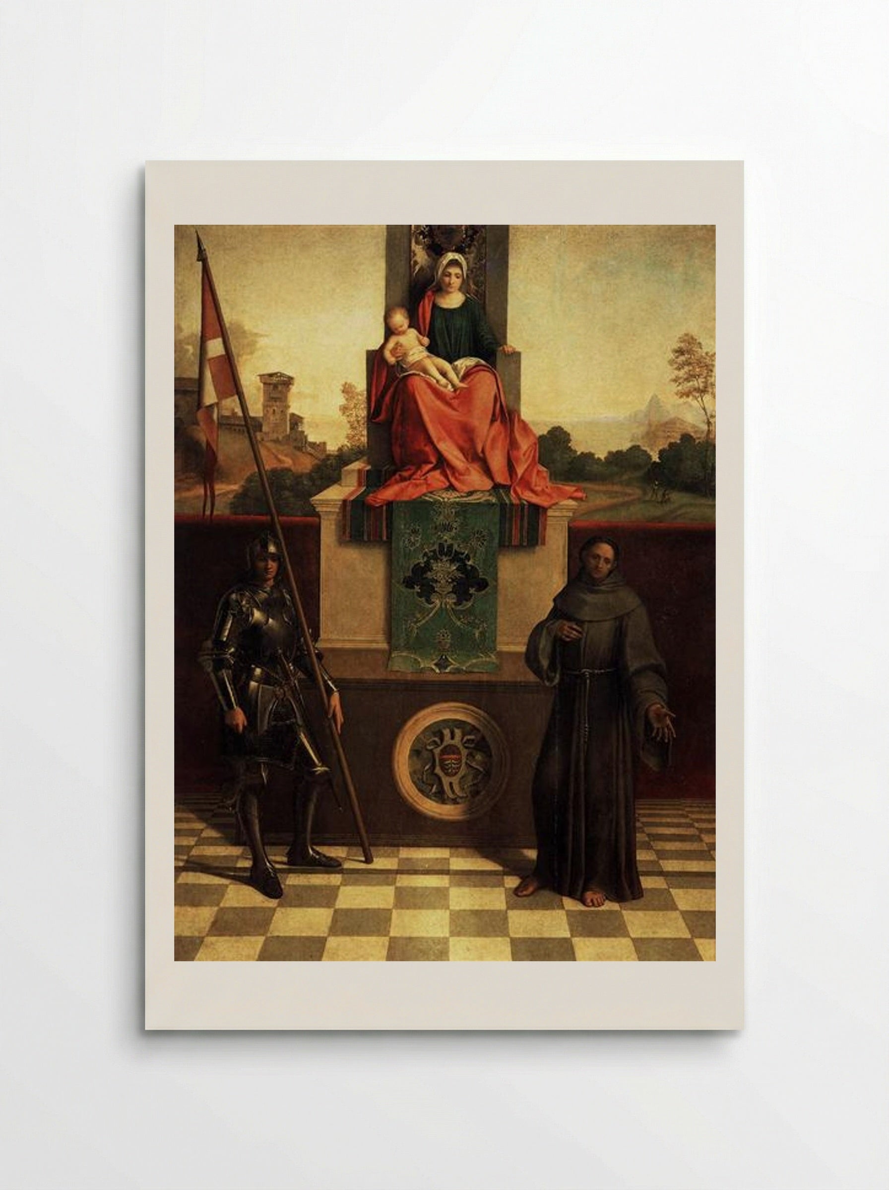 Madonna and Child with Saints Liberale and Francis (The Castelfranco Madonna) - Giorgione - Poster