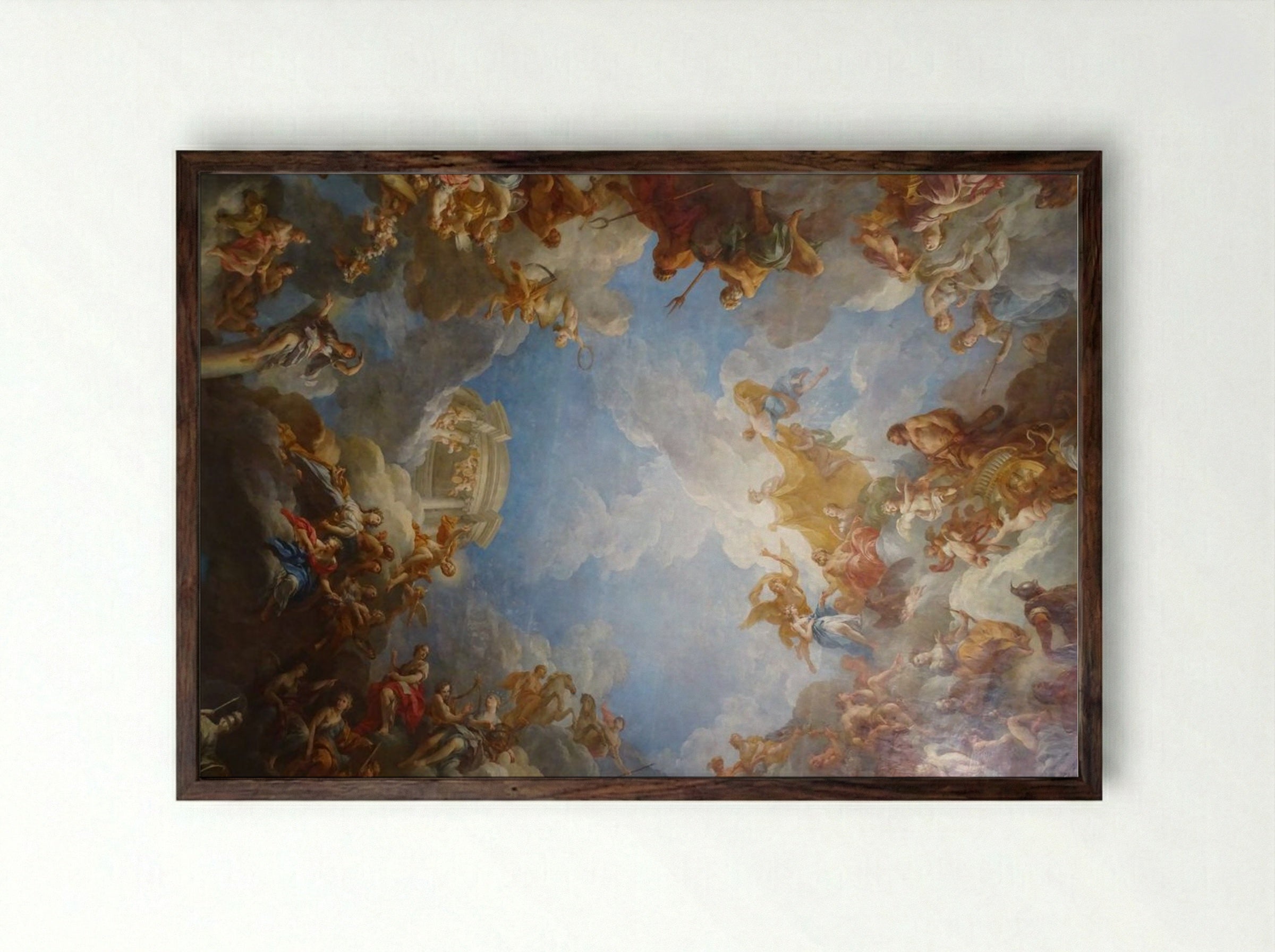 Apotheosis of Hercules - Giovanni Domenico Tiepolo - Framed Print Dark Wood