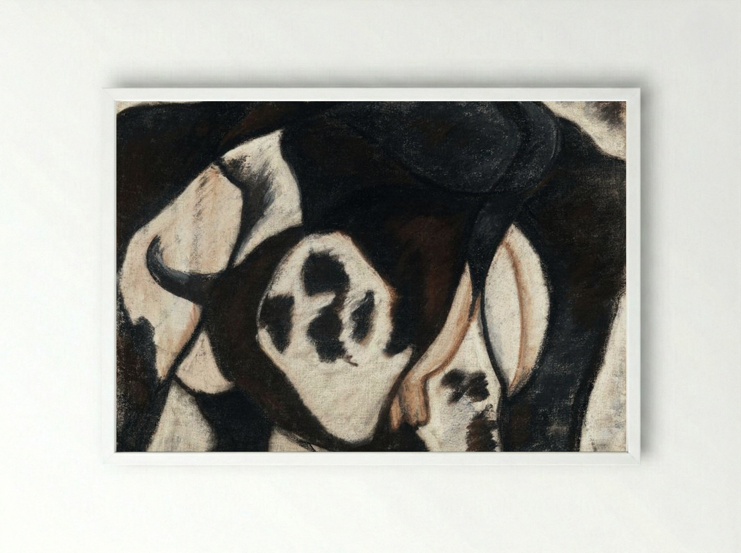 Cow - Arthur Dove - Framed Print White