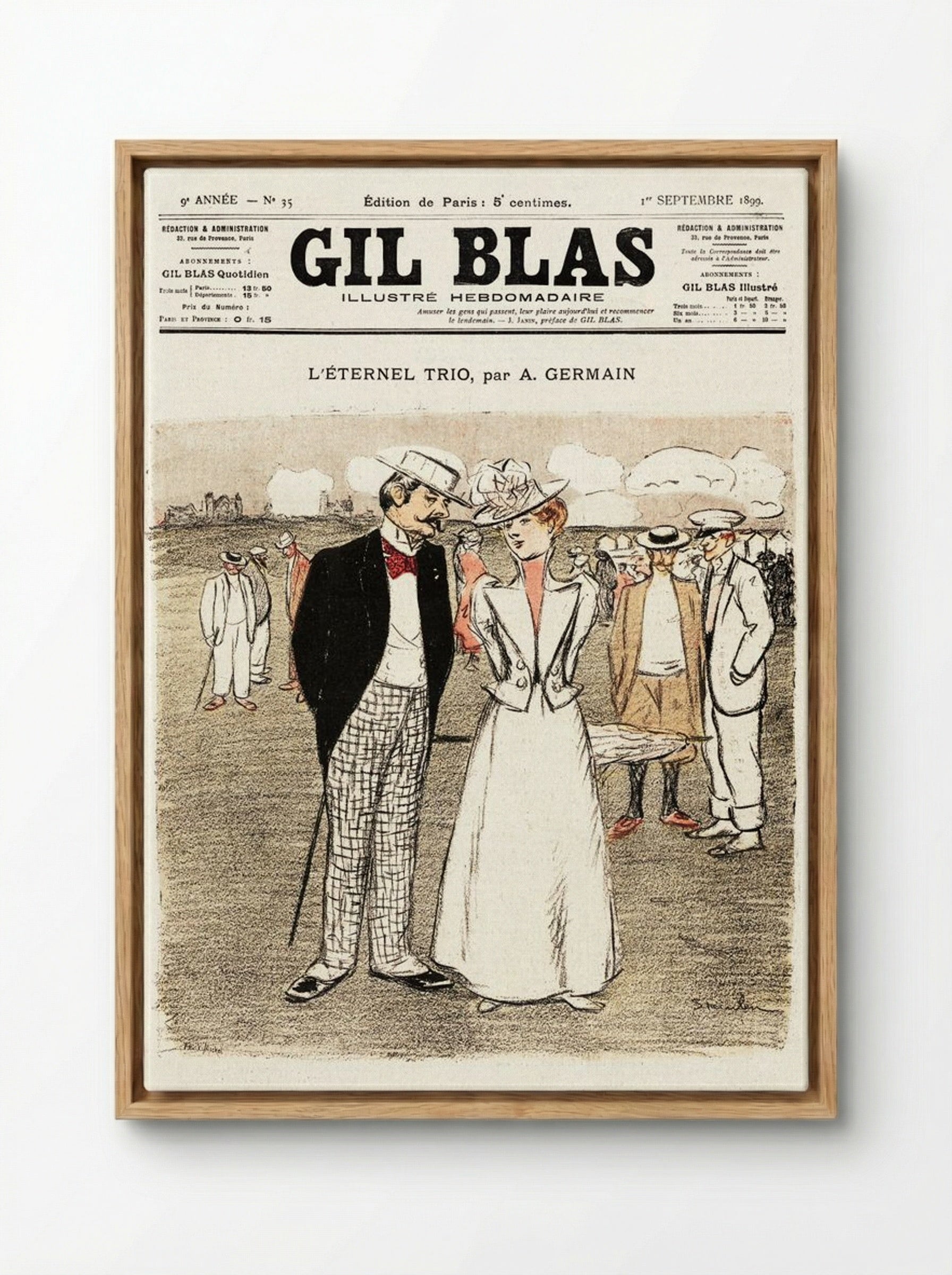 The Eternal Trio - Théophile Alexandre Steinlen - Framed Canvas Wood