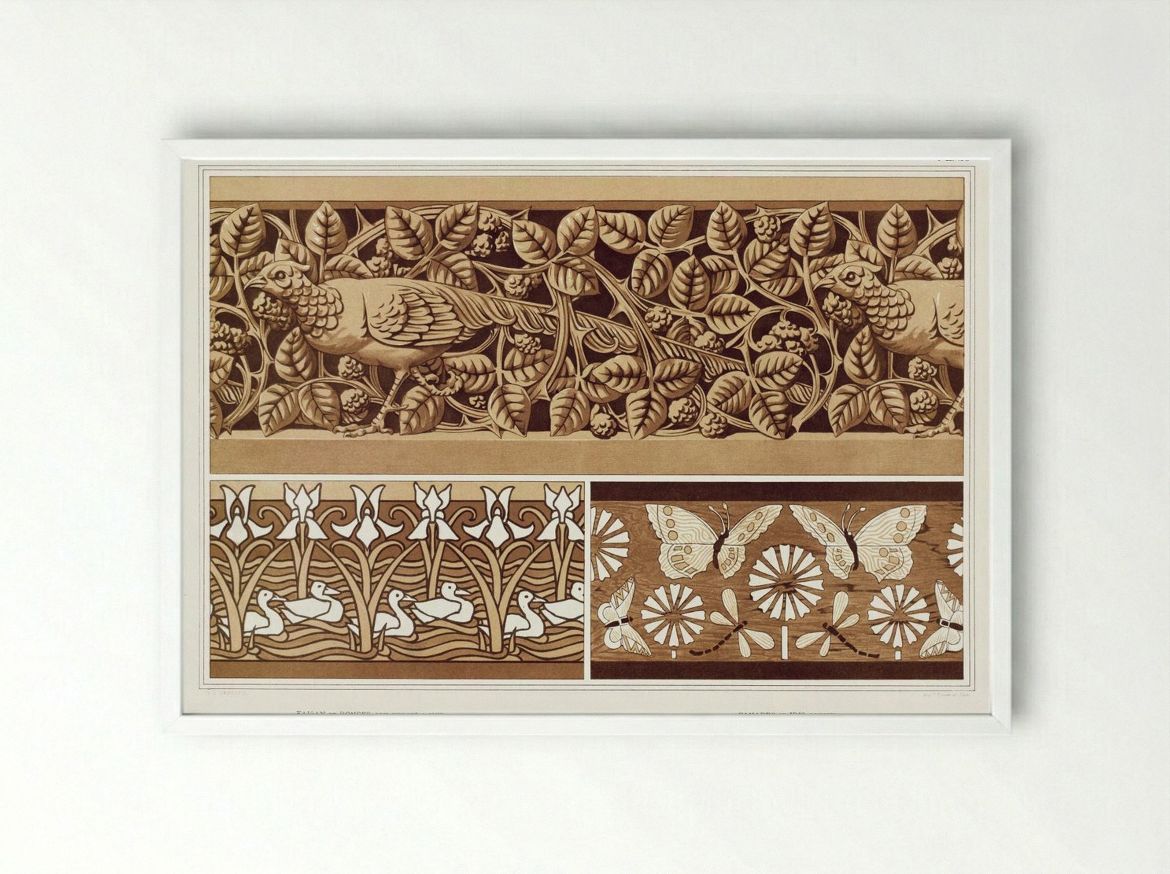 L'Animal dans la Décoration, Plate 20 - Maurice Pillard Verneuil - Framed Print White