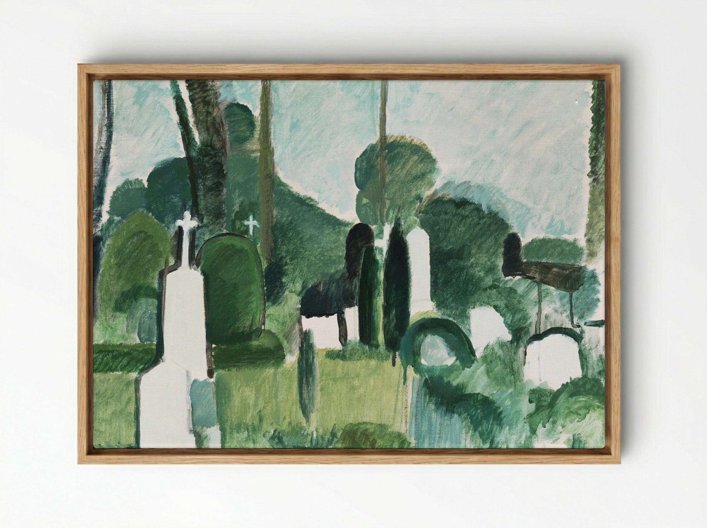 The Cemetery in Svanninge - Harald Giersing - Framed Canvas Wood