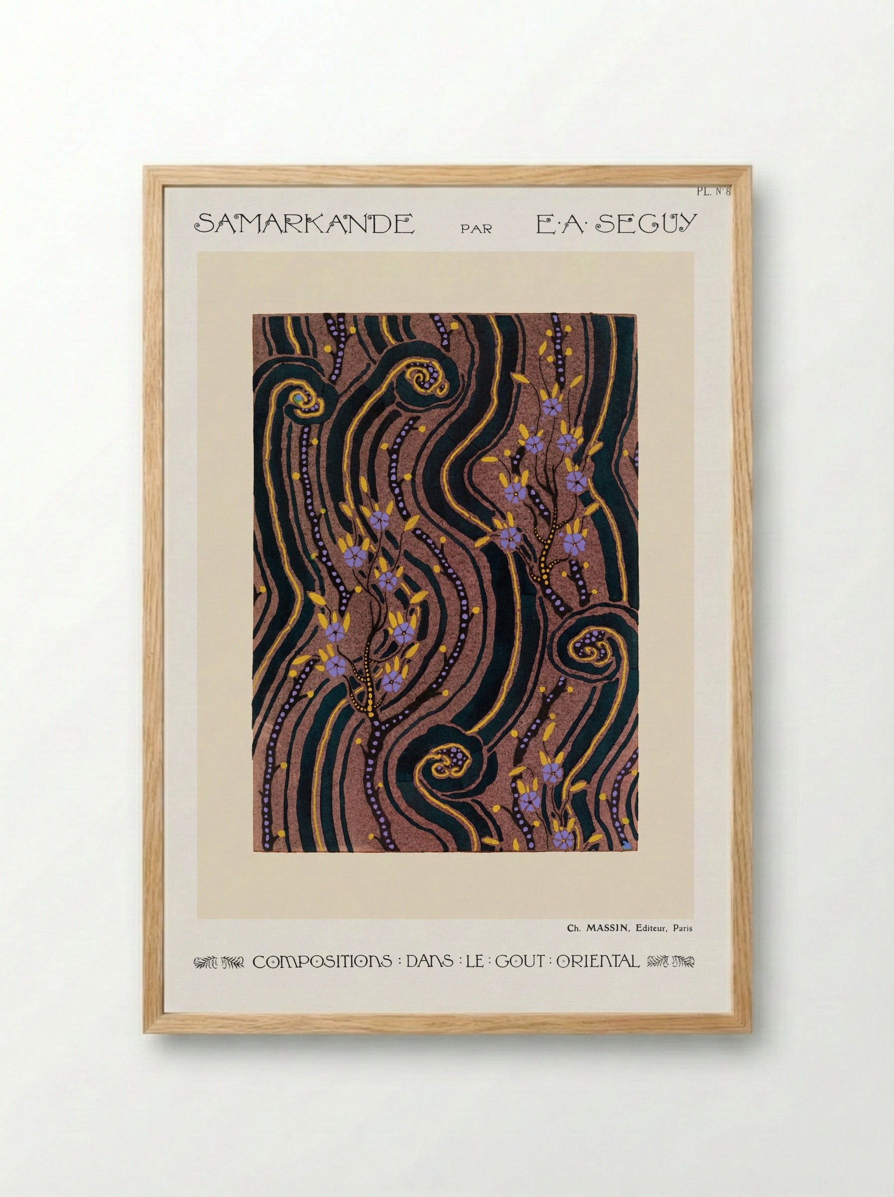 Samarkande (Plate 8, Compositions in the Oriental Style) - Émile-Allain Séguy - Framed Print Wood