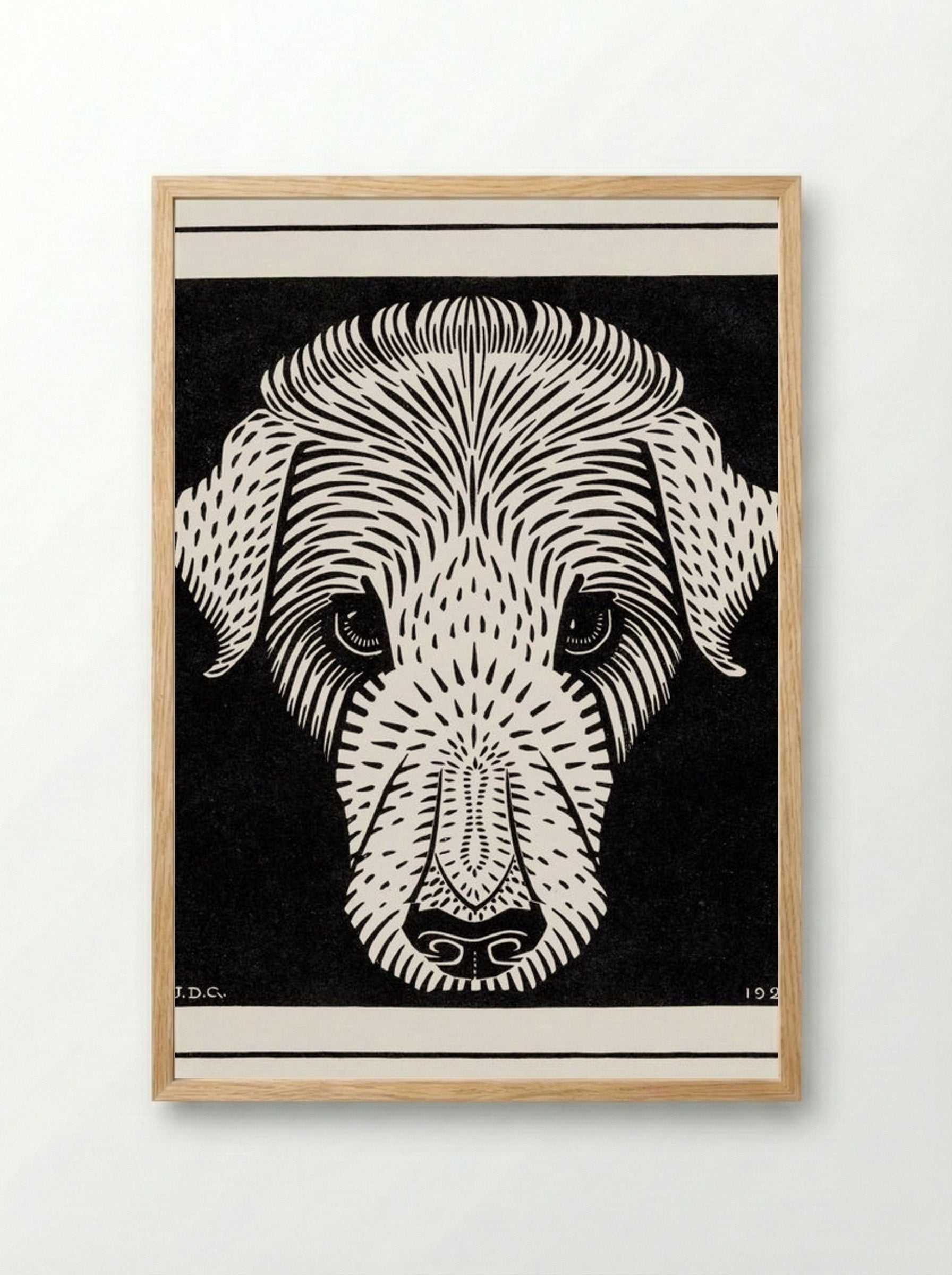 Dog's Head - Julie de Graag - Framed Print Wood