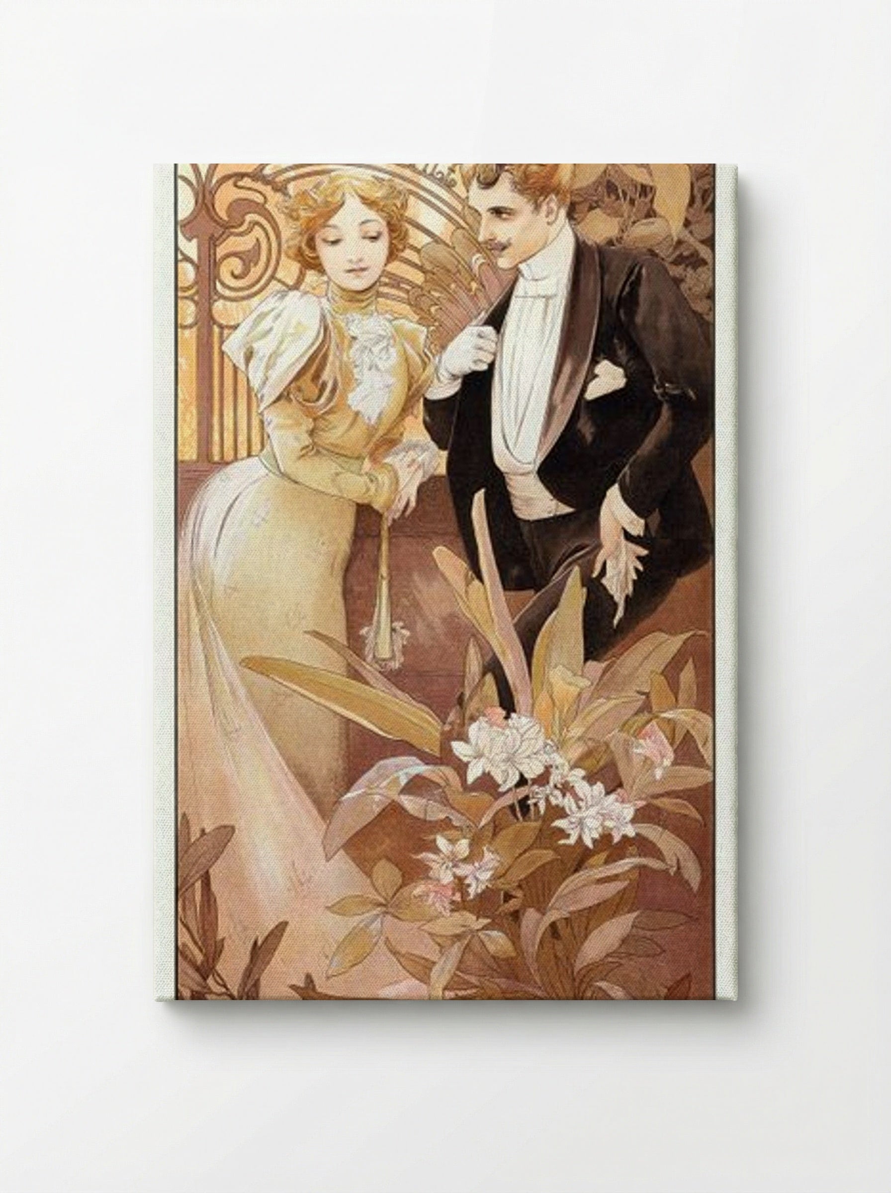 Flirt - Alphonse Mucha - Canvas