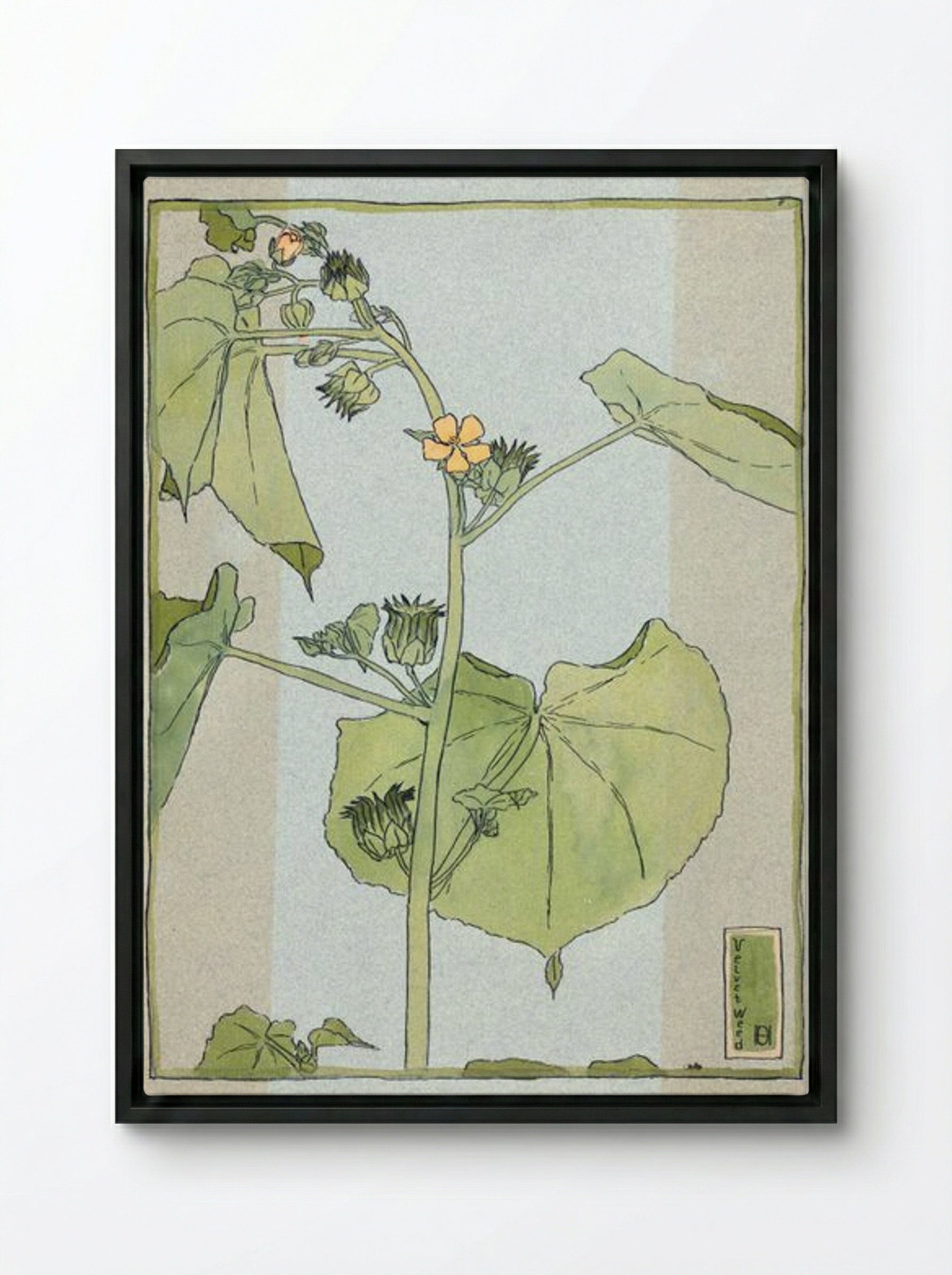 Velvet Weed - Hannah Borger Overbeck - Framed Canvas Black