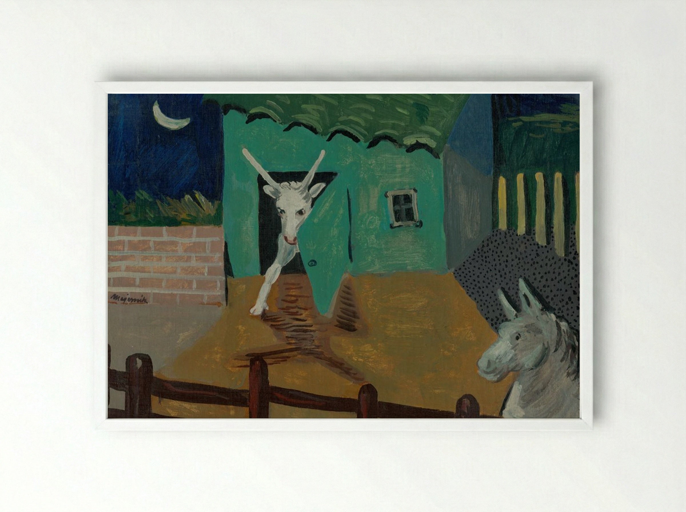 Yard - Cyprián Majerník - Framed Print White