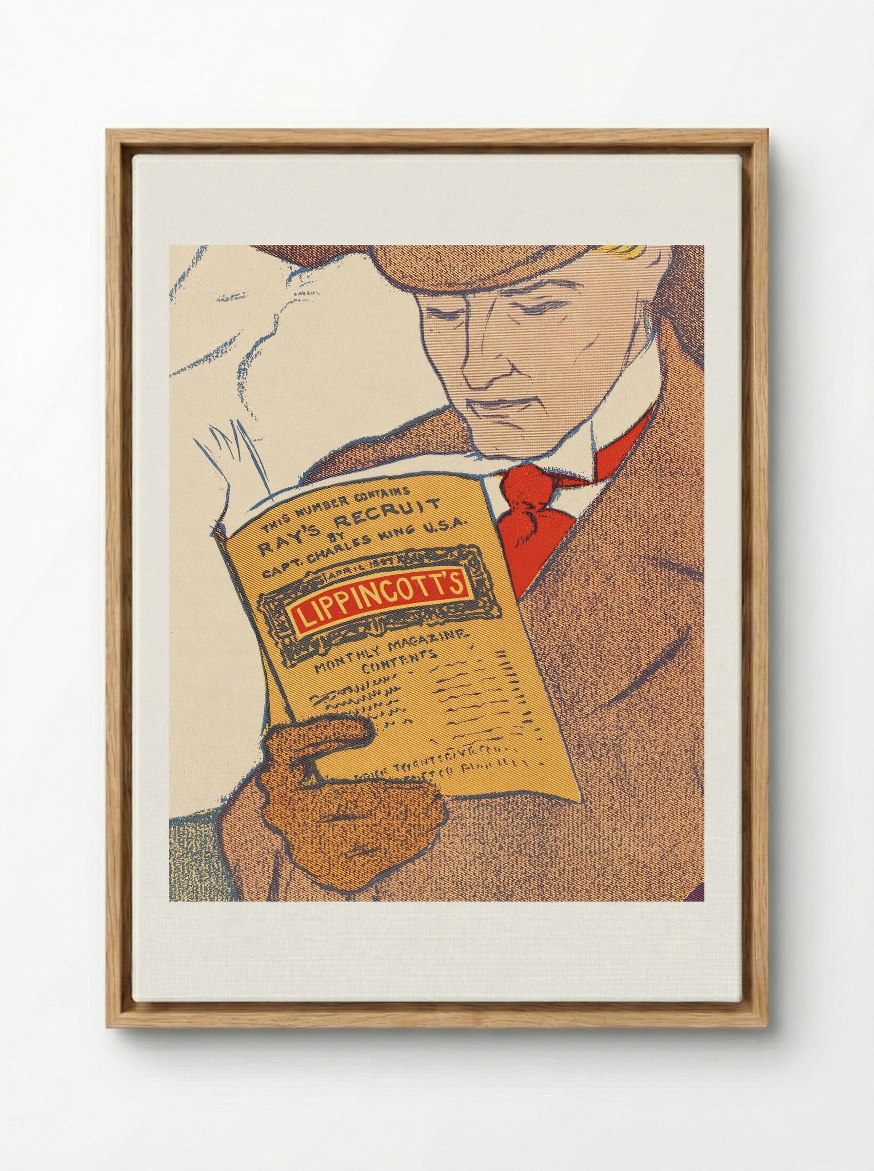 Lippincott's, April - Edward Penfield - Framed Canvas Wood