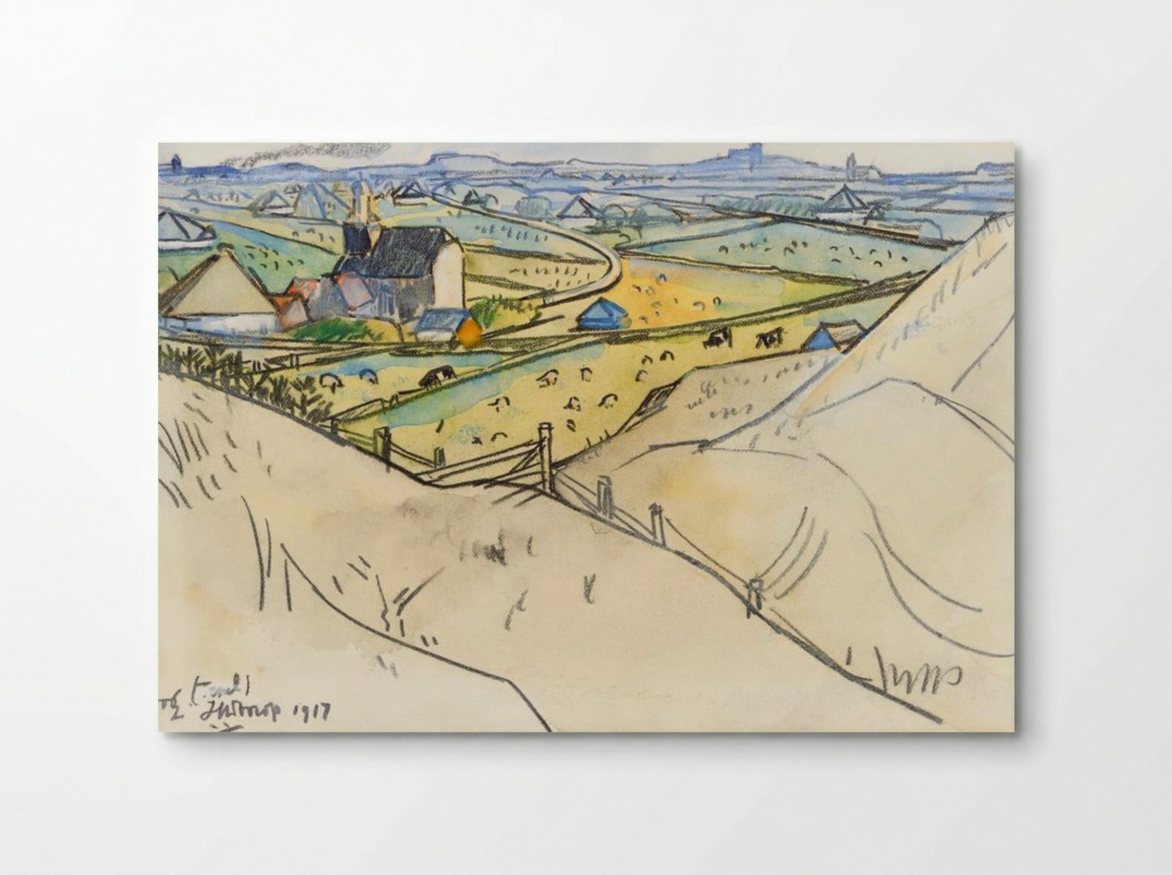 View from the Dunes on Koog in Texel - Jan Toorop - Poster