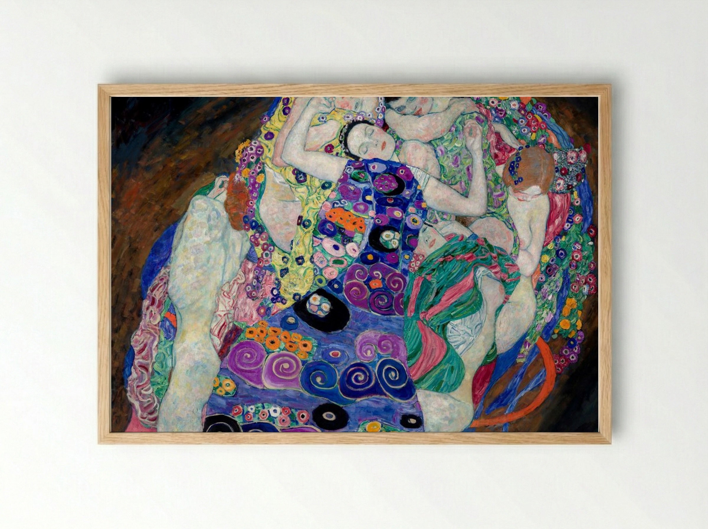 The Virgin - Gustav Klimt - Framed Print Wood