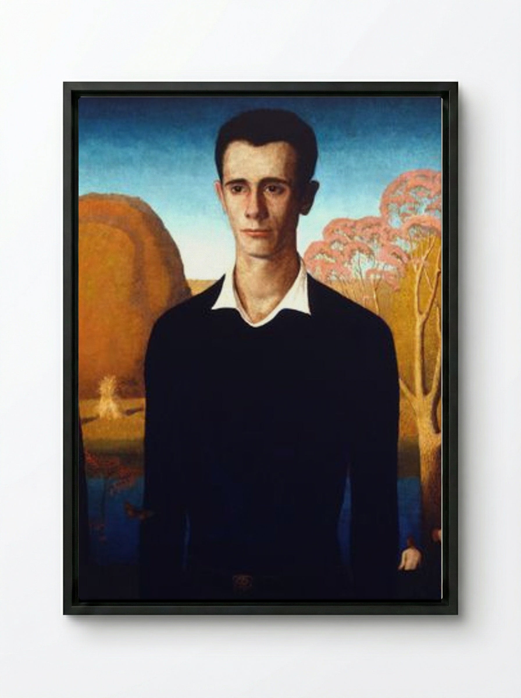 Arnold Comes of Age - Grant Wood - Framed Canvas Black