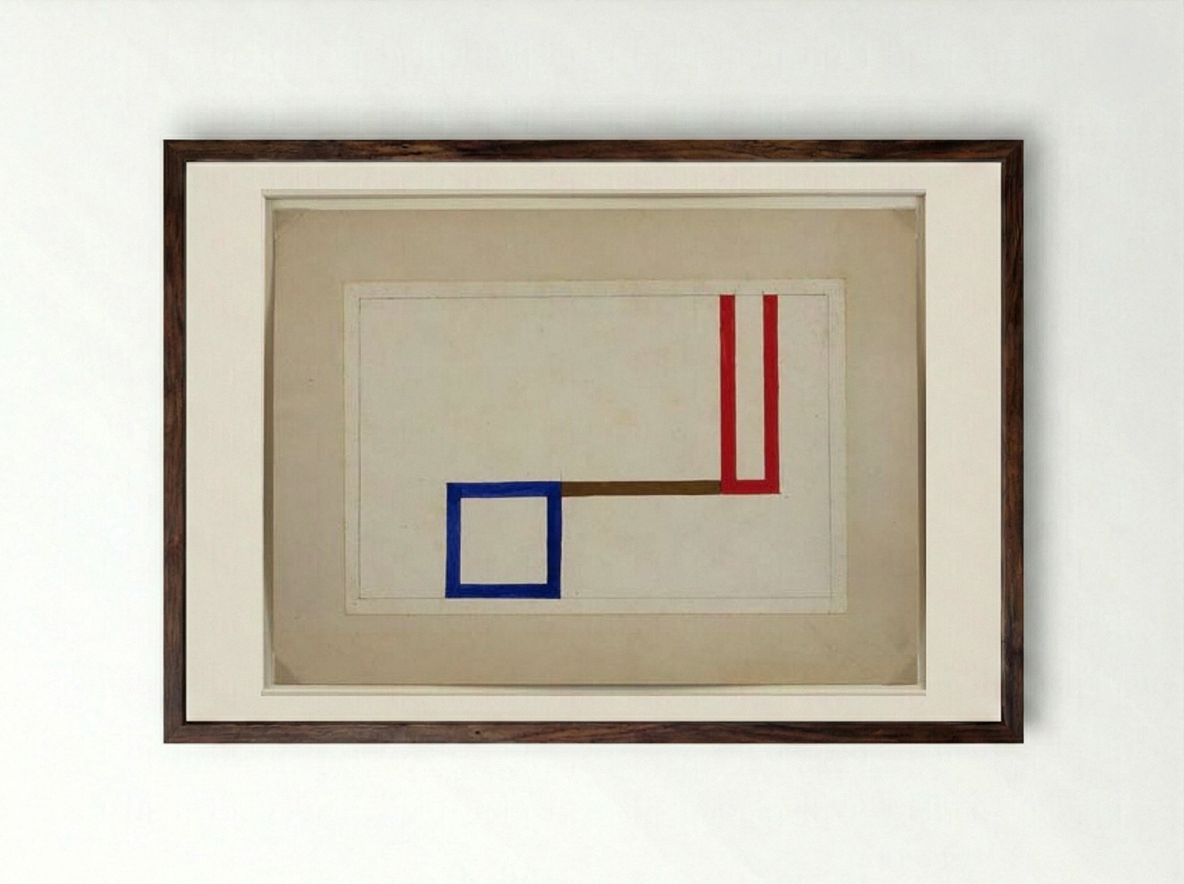 Projet pour l'Aubette - Sophie Taeuber-Arp - Framed Print Dark Wood