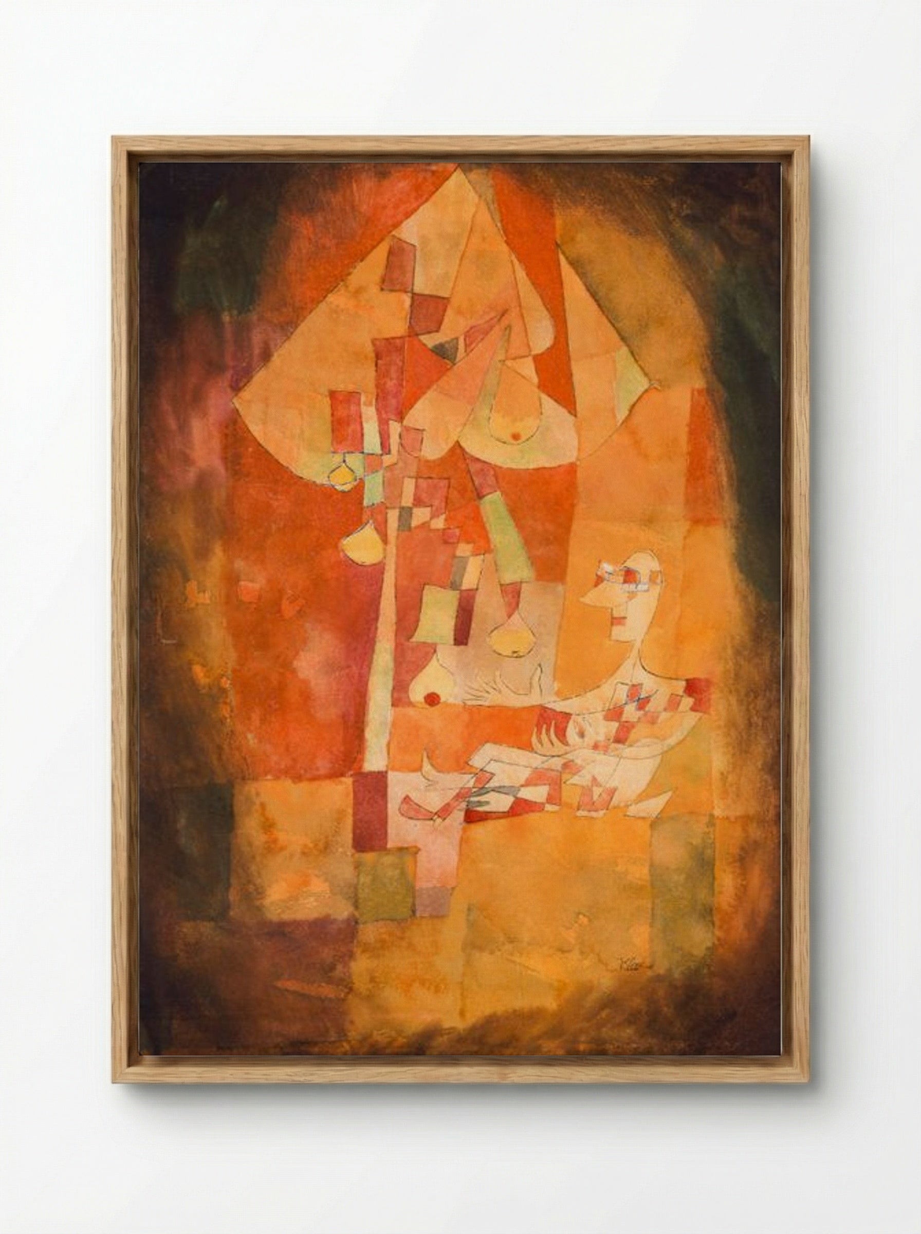 The Man Under the Pear Tree - Paul Klee - Framed Canvas Wood