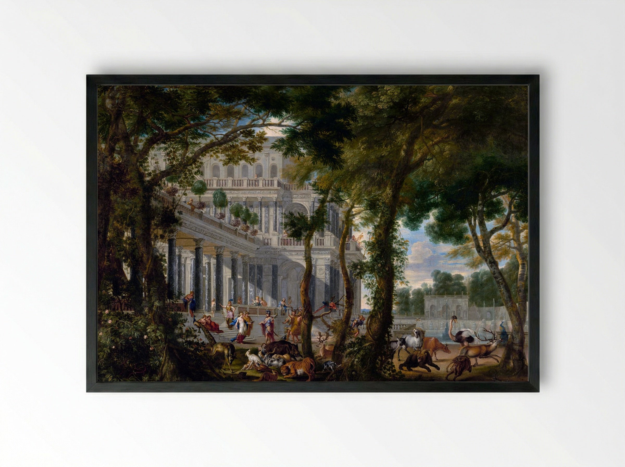 Ulysses at the Palace of Circe - Wilhelm Schubert van Ehrenberg - Framed Print Black