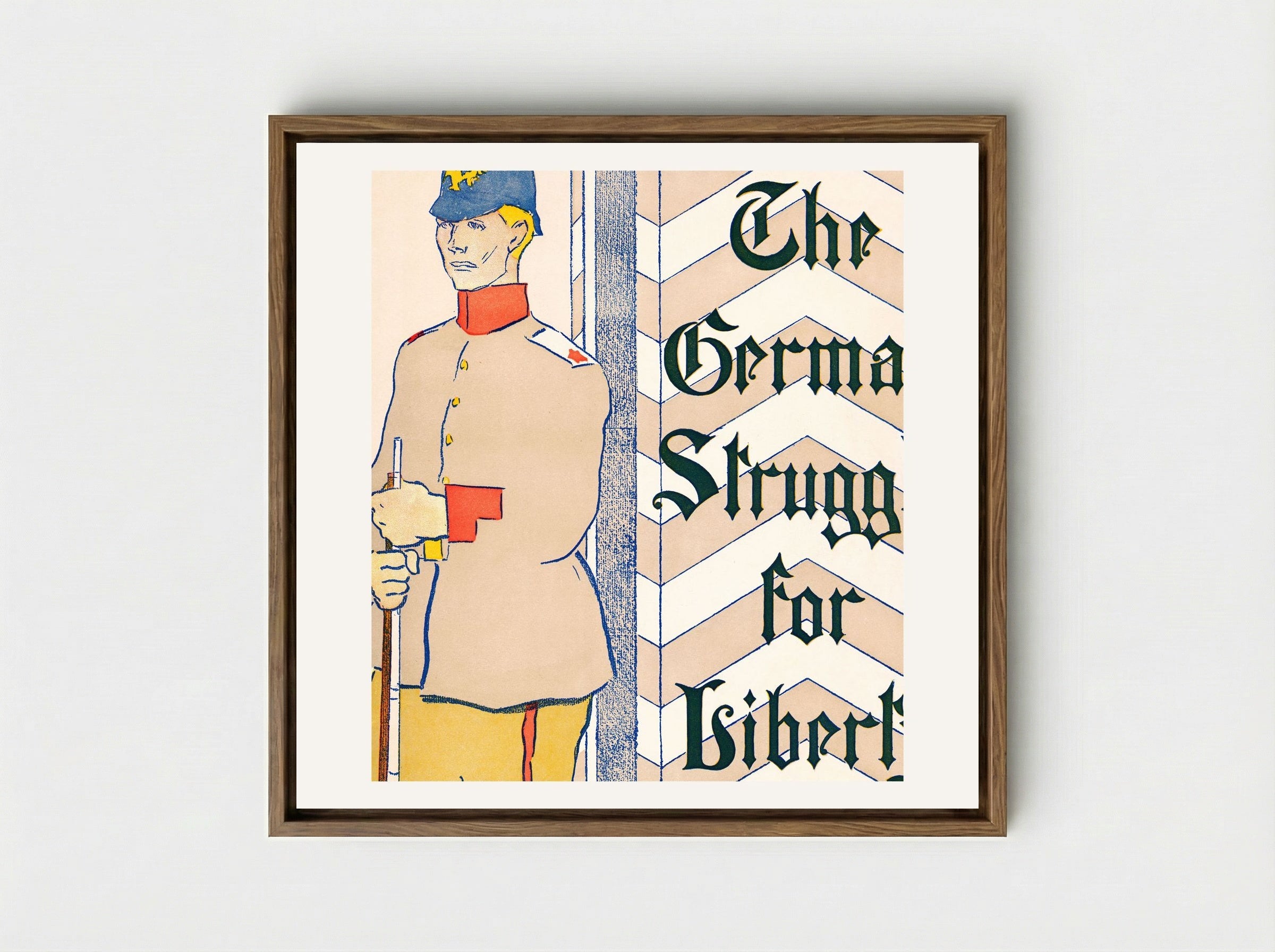 The German Struggle for Liberty - Edward Penfield - Framed Canvas Wood