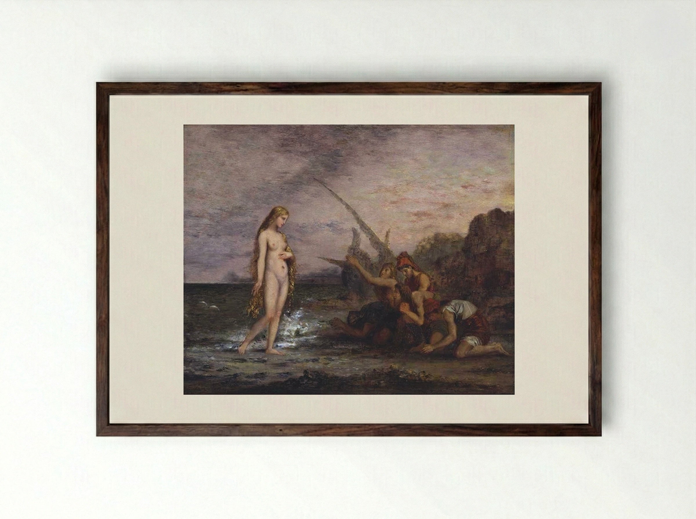 The Birth of Venus - Gustave Moreau - Framed Print Dark Wood