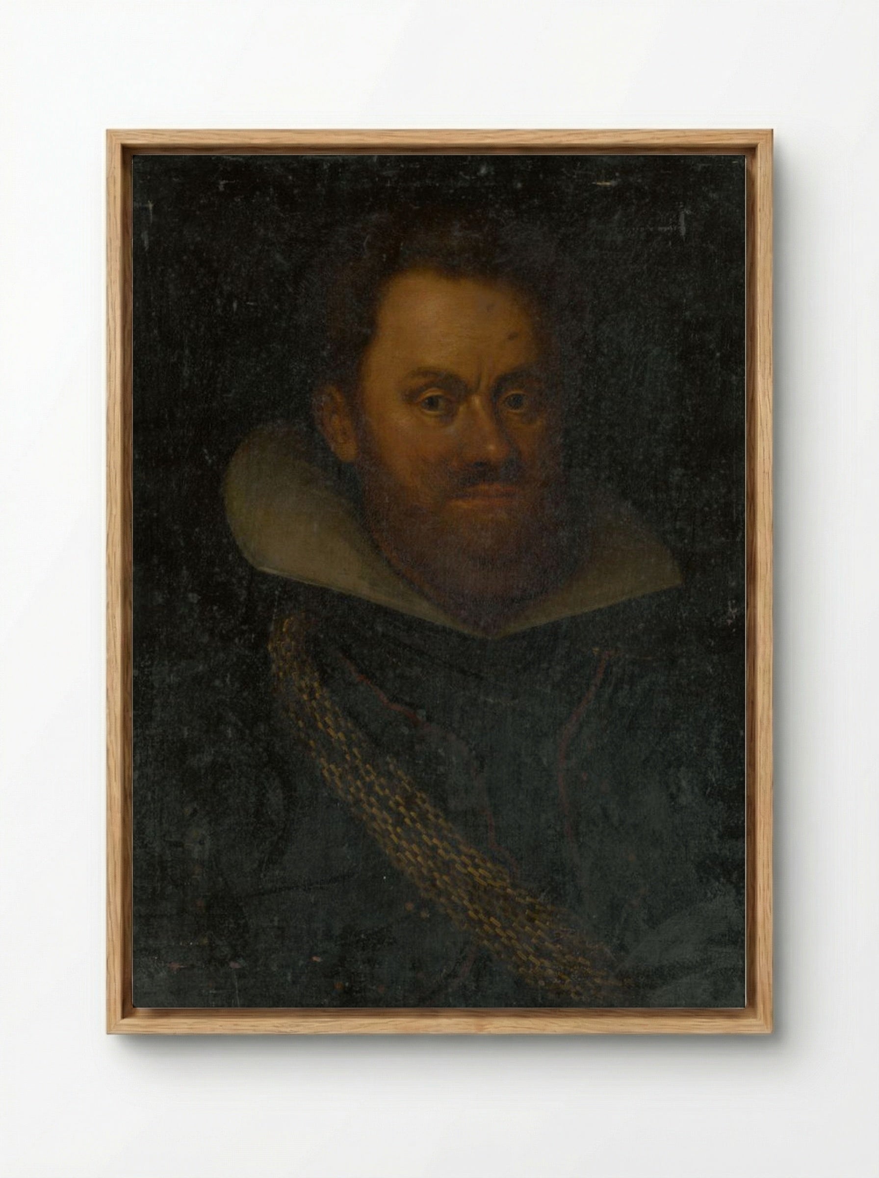 Portrait of an Old Nobleman - Fine Art Print - Framed Canvas Wood