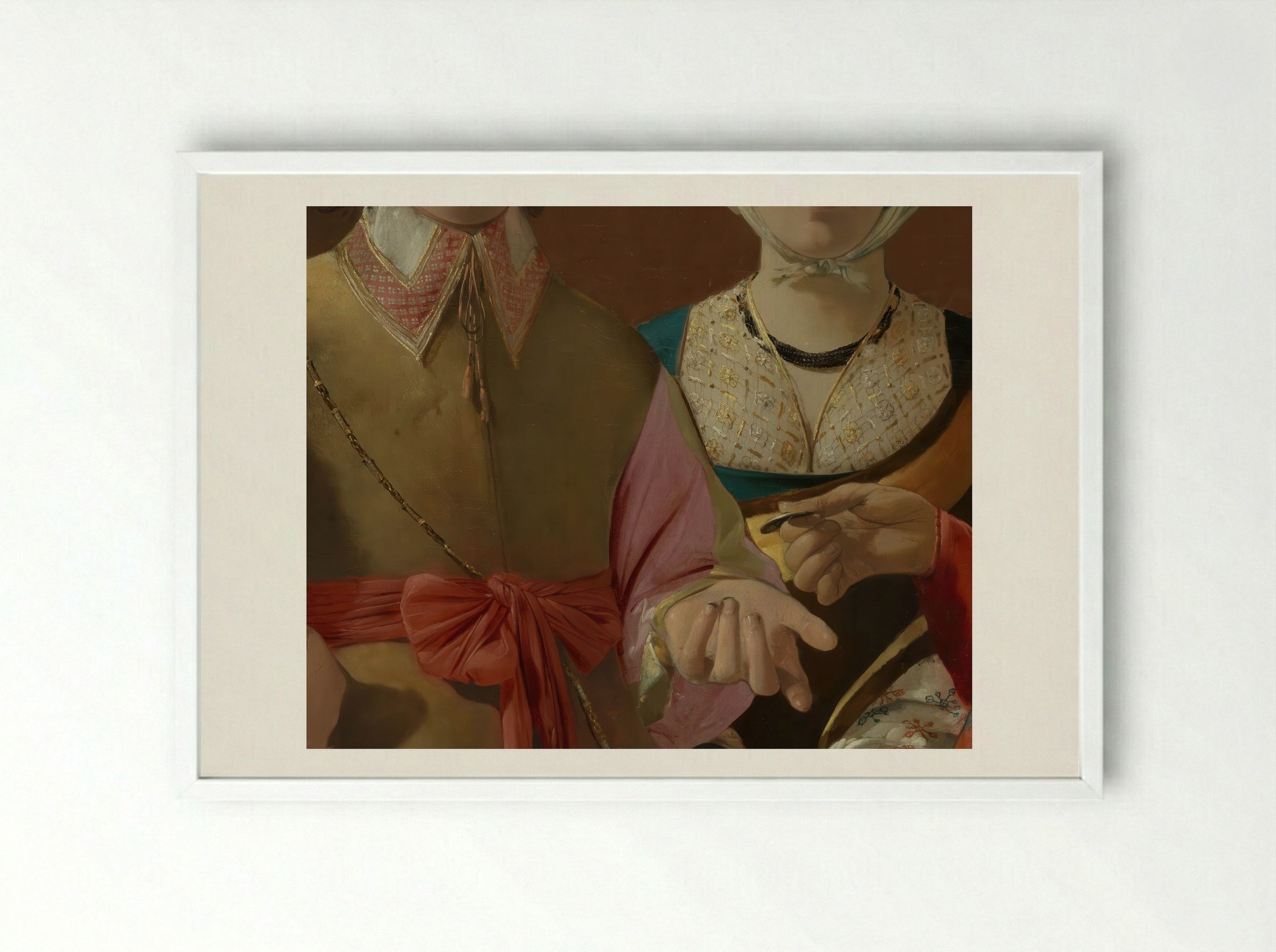 The Fortune Teller - Georges de La Tour - Framed Print White