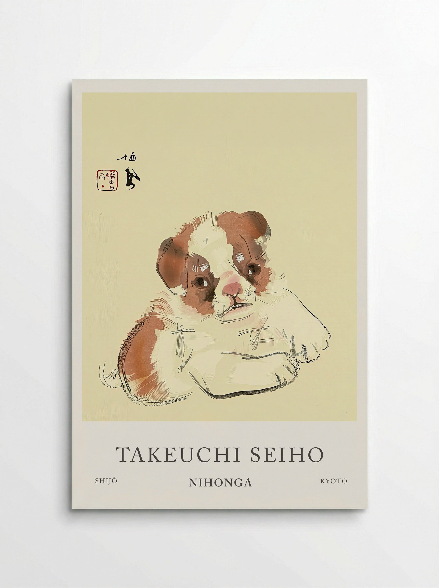 Takeuchi Seiho “Playful Pup” - Poster