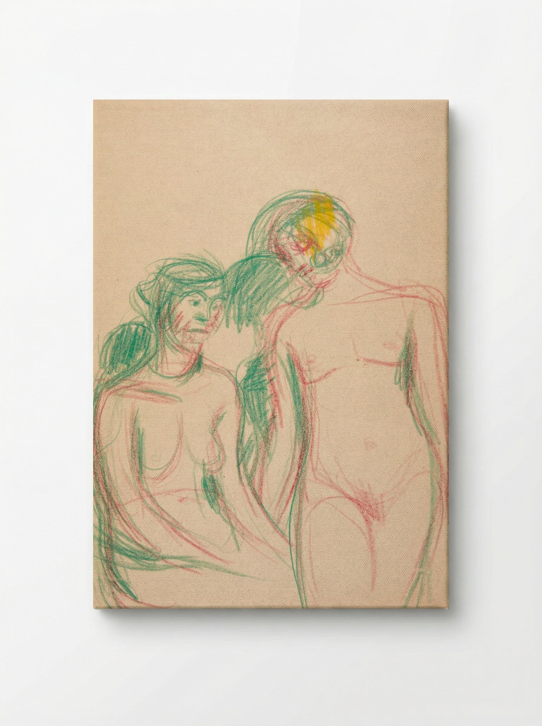 A Seated and a Standing Female Model - Harald Giersing - Canvas