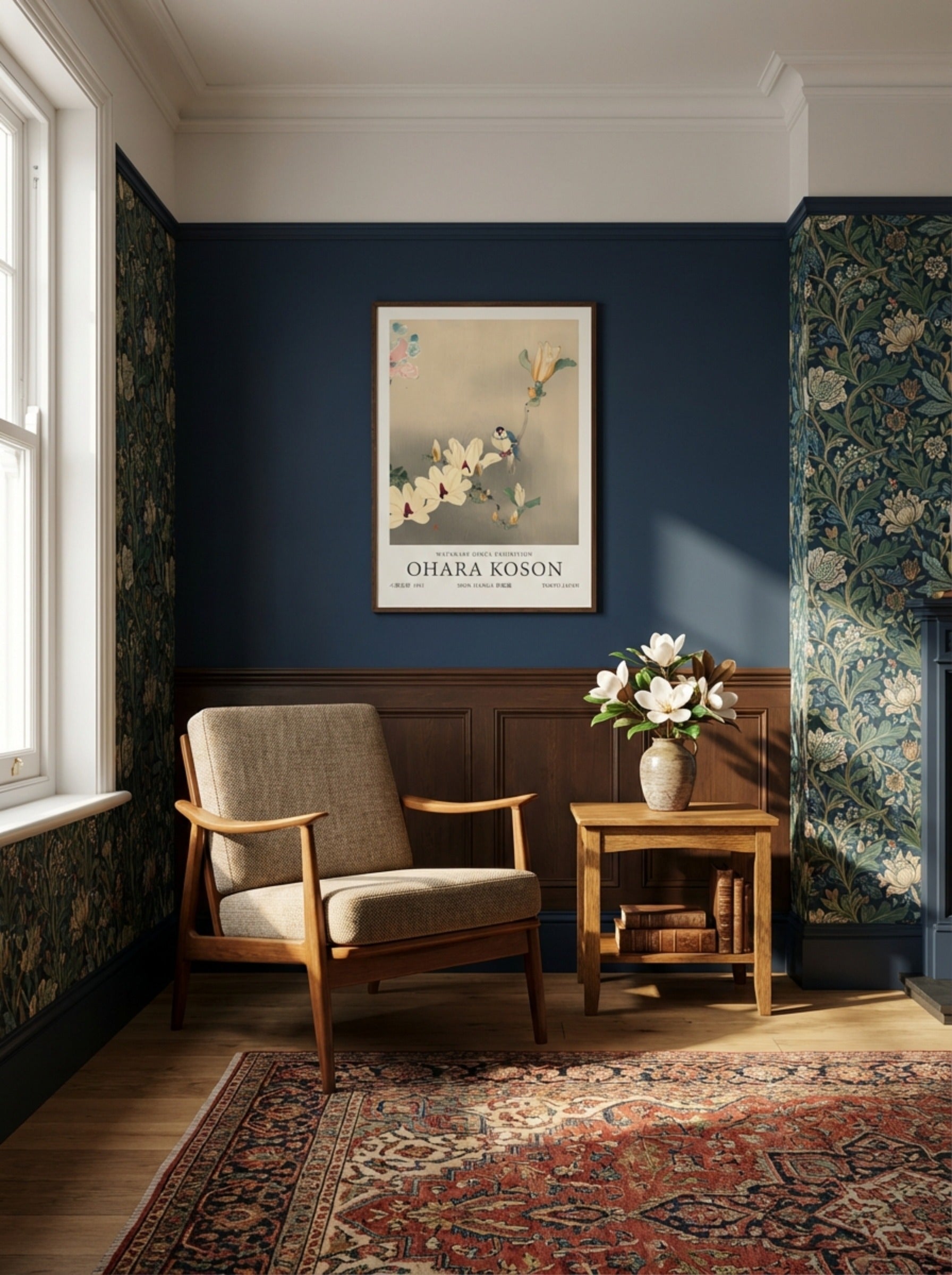 Blue Bird And Magnolia - Ohara Koson