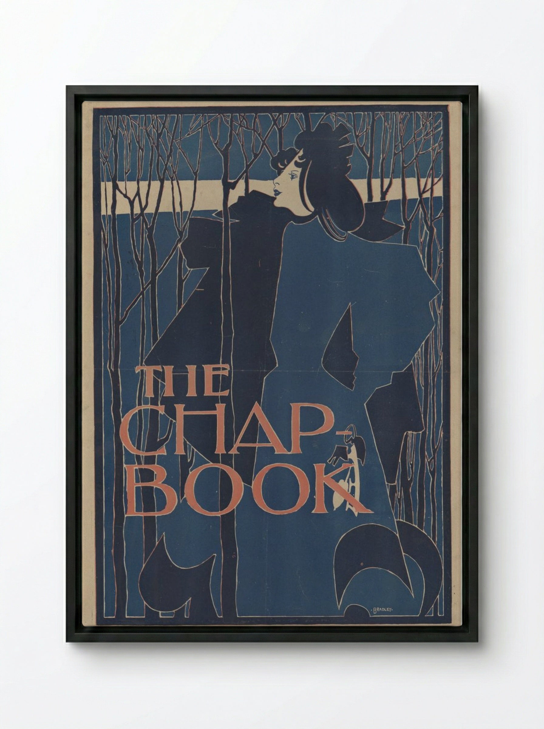 The Chap-Book - Will H. Bradley - Framed Canvas Black