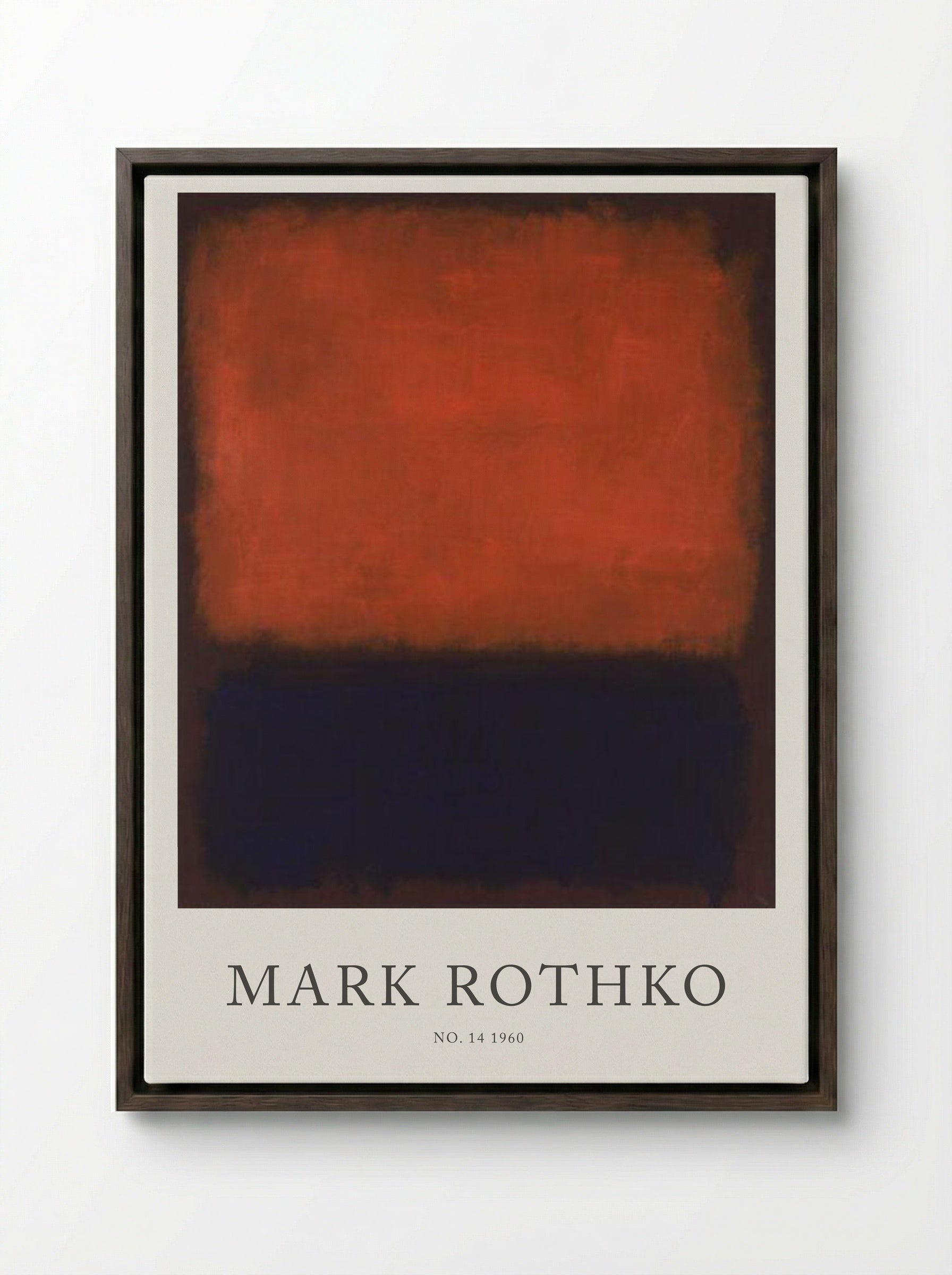 No. 14, 1960 - Mark Rothko - Framed Canvas Dark Wood