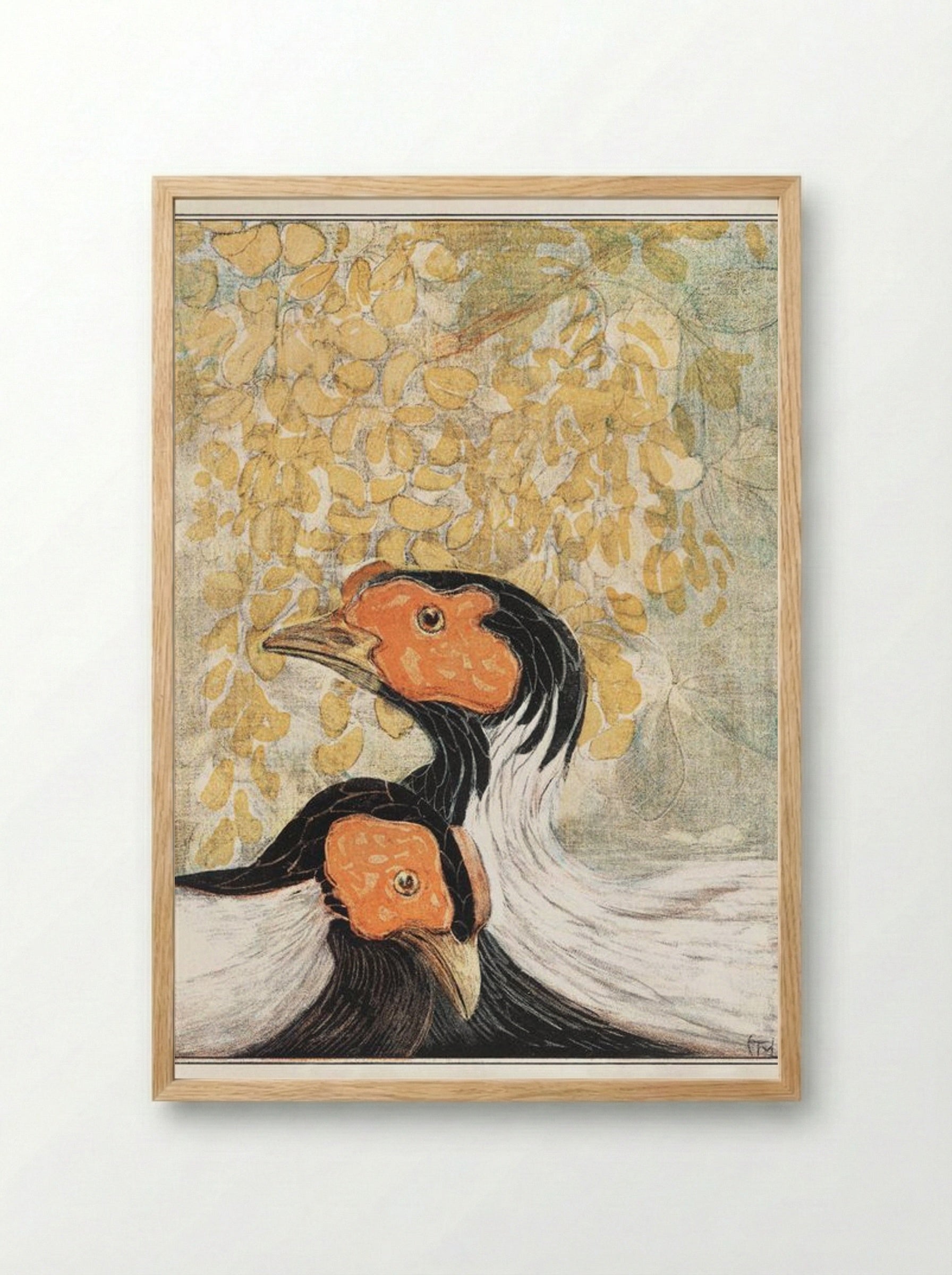 Two Silver Pheasants - Theo van Hoytema - Framed Print Wood